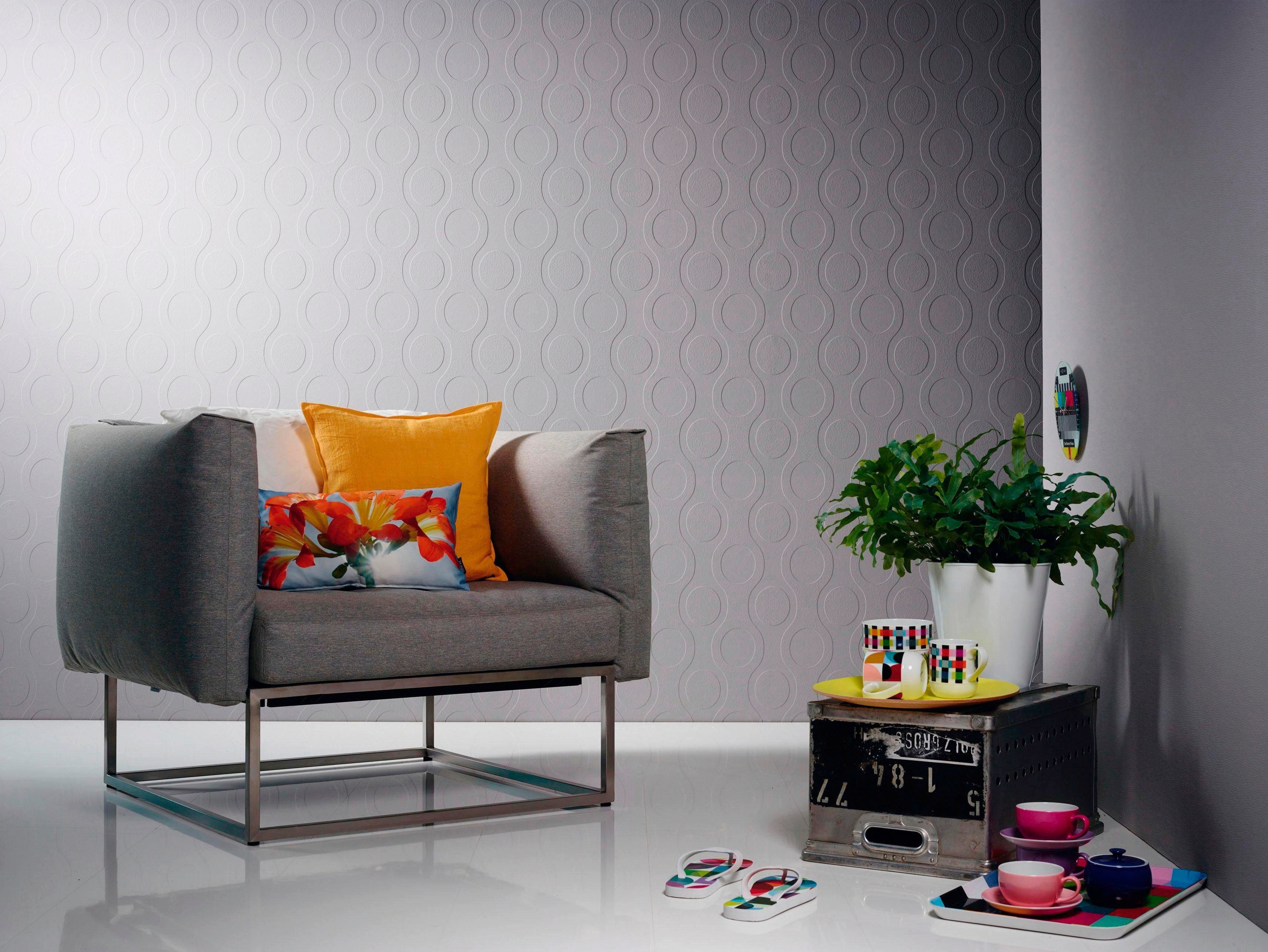 A.S. Création Vliestapete Meistervlies, leicht strukturiert, einfarbig, uni, unifarben, Uni Tapete einfarbig Überstreichbar Tapeten Wohnzimmer modern Design