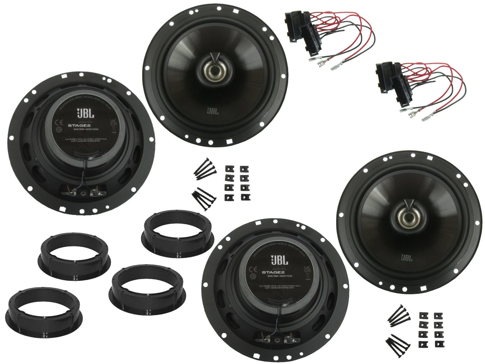 DSX JBL Lautsprecher Set für Seat Leon 1M Bj 99-06 Tür vorne hinten 960 W Auto-Lautsprecher (120 W)