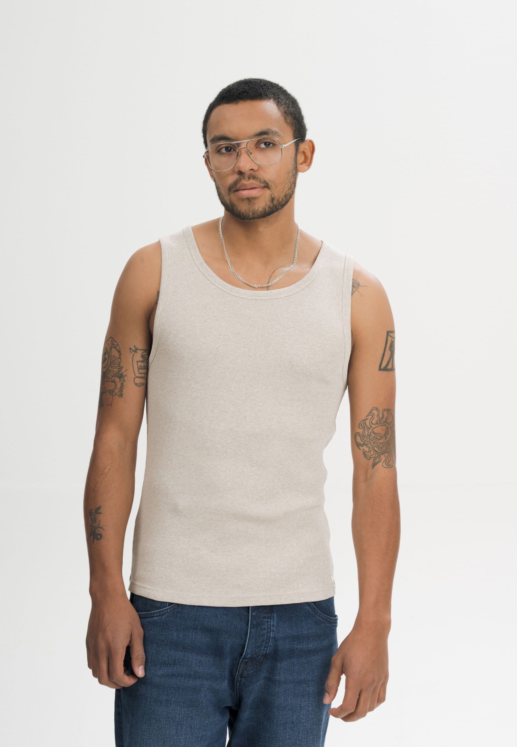 MELA Tanktop Ripp Tanktop Style OSHIN Ärmellos