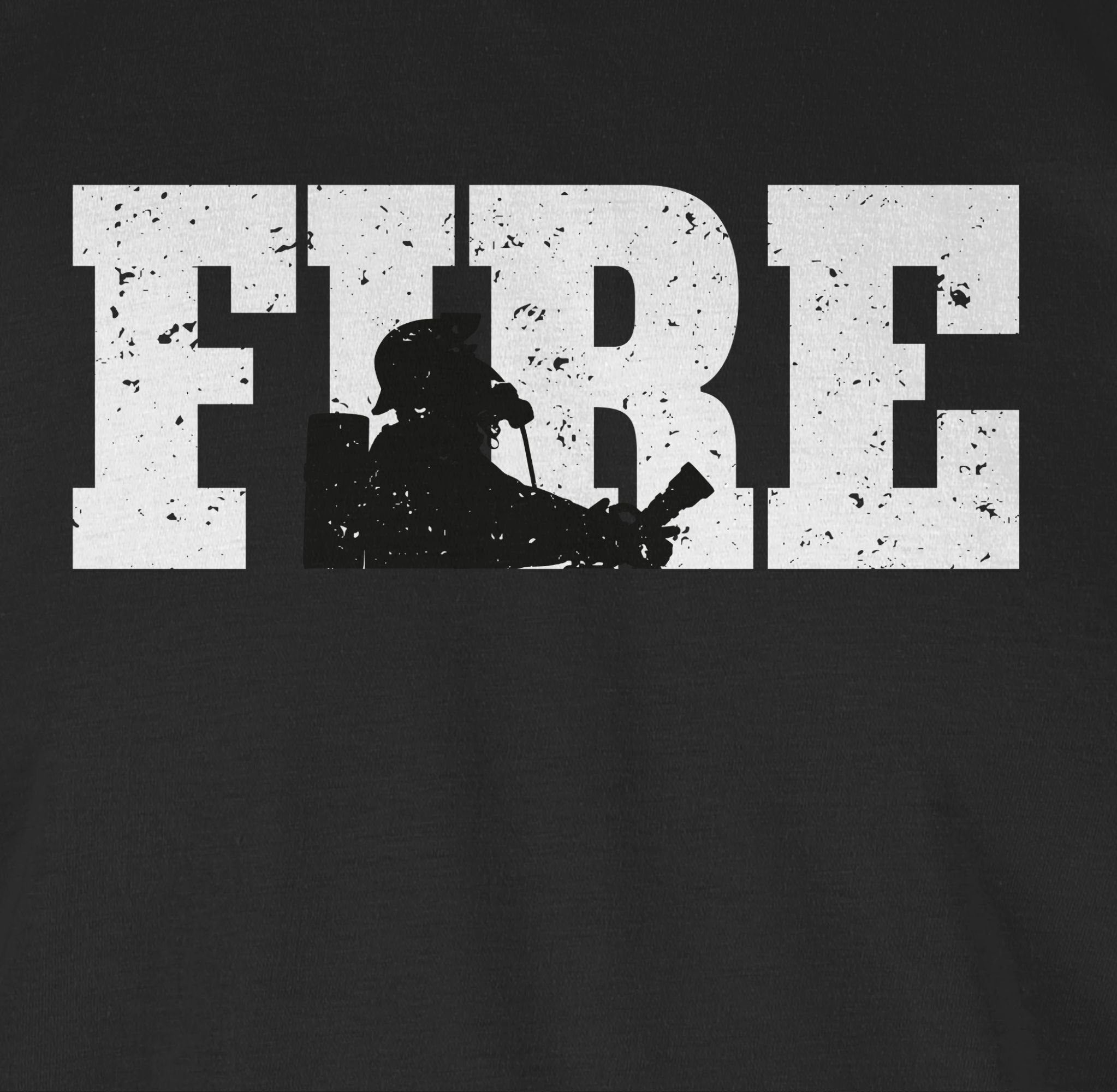 2 Schwarz Feuerwehr T-Shirt Fire Shirtracer