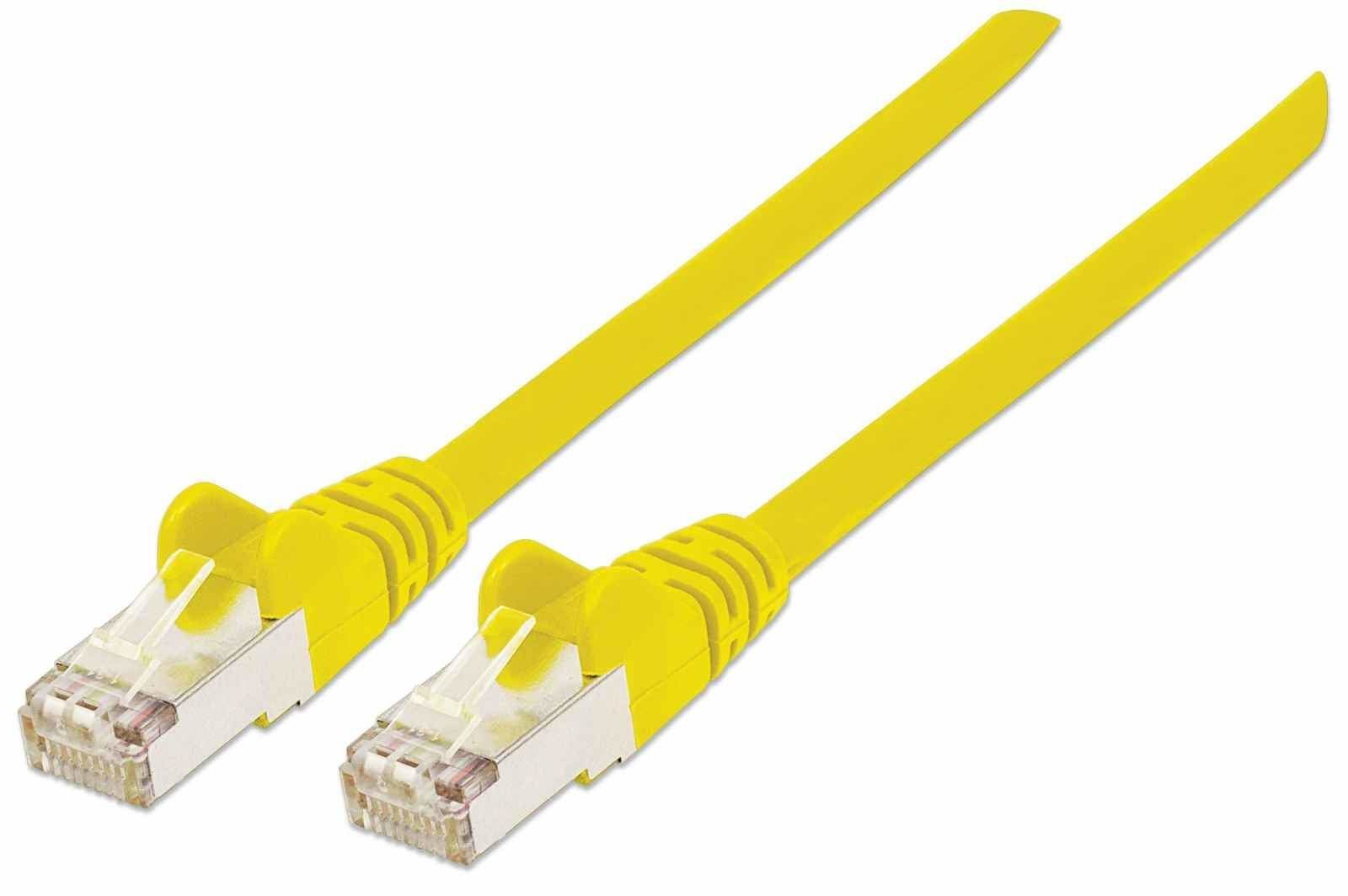 Intellinet Intellinet Patchkabel Cat6a-Stecker/Cat7-Rohkabel 0,25m gelb LAN-Kabel