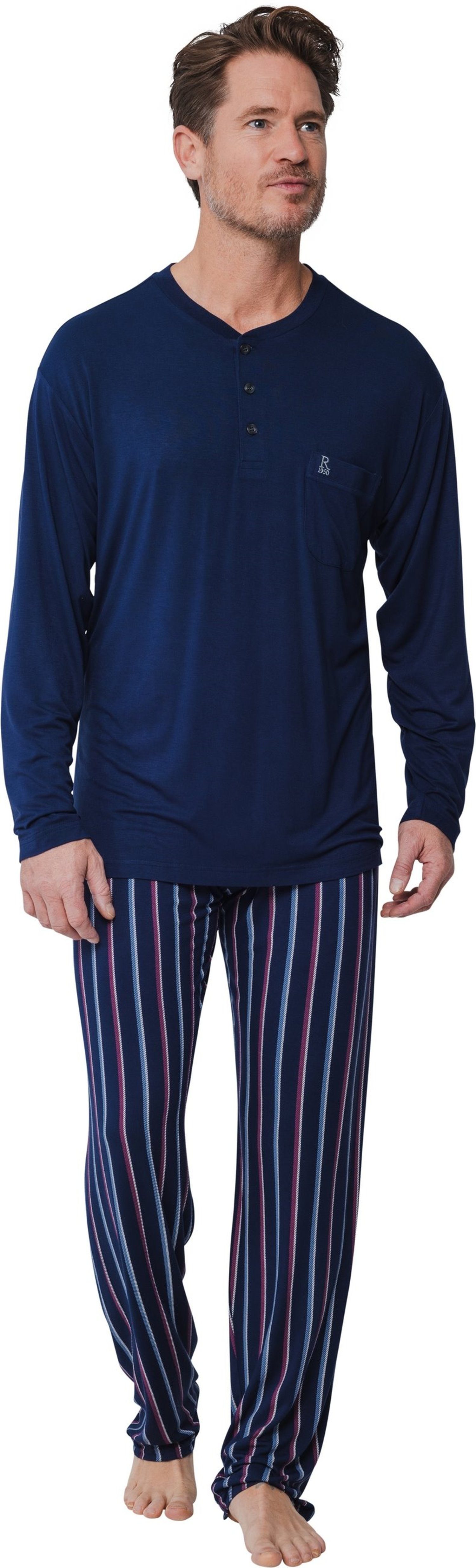 Robson Schlafanzug Herren Pyjama lang (2 tlg) Edles Design