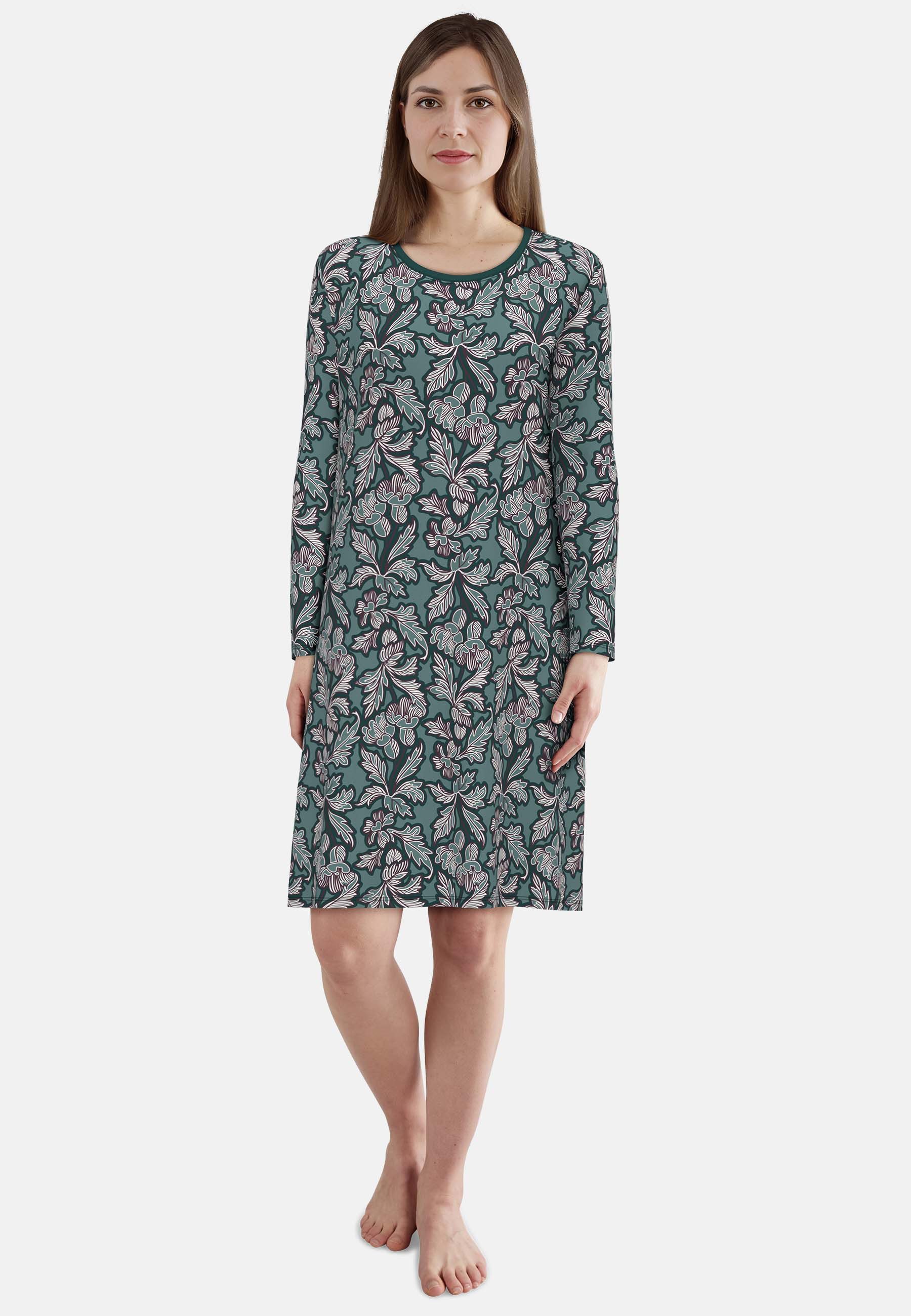 GÖTZBURG Nachthemd GÖTZBURG Damen Nachthemd grün bedruckt (1-tlg) günstig online kaufen