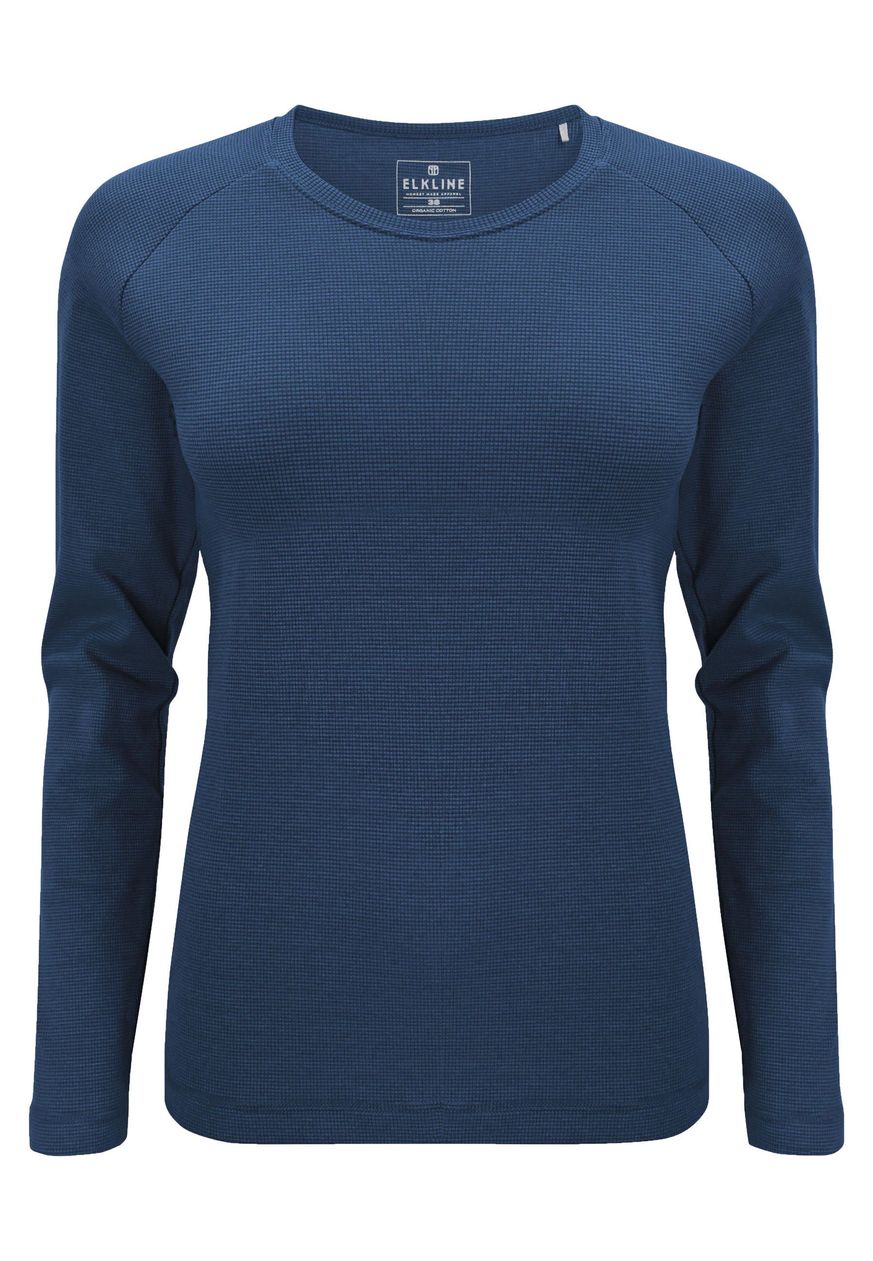 Elkline Langarmshirt Feel Free elastisch eng anliegend bluemelange