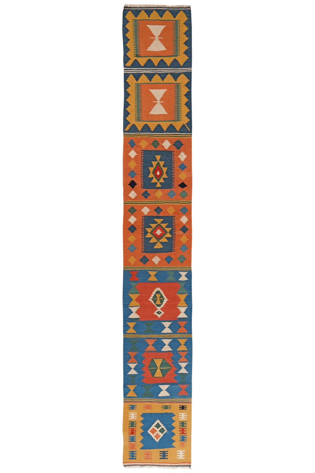 Looma Teppich Kelim Gashgai 355x52cm, rechteckig, Höhe: 5 mm, Gashgai, Schurwolle, Unikat