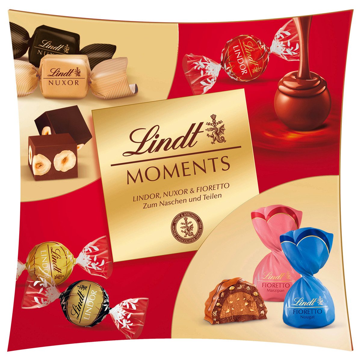 LINDT Schokolade, Lindt Moments Mischung Lindor Nuxor Fioretto 223g