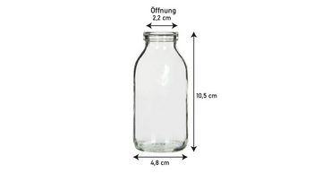 NaDeco Dekovase Glasfläschchen, 32 Stück, Maße ca. 10,5x4,8cm Deko-Glasflaschen