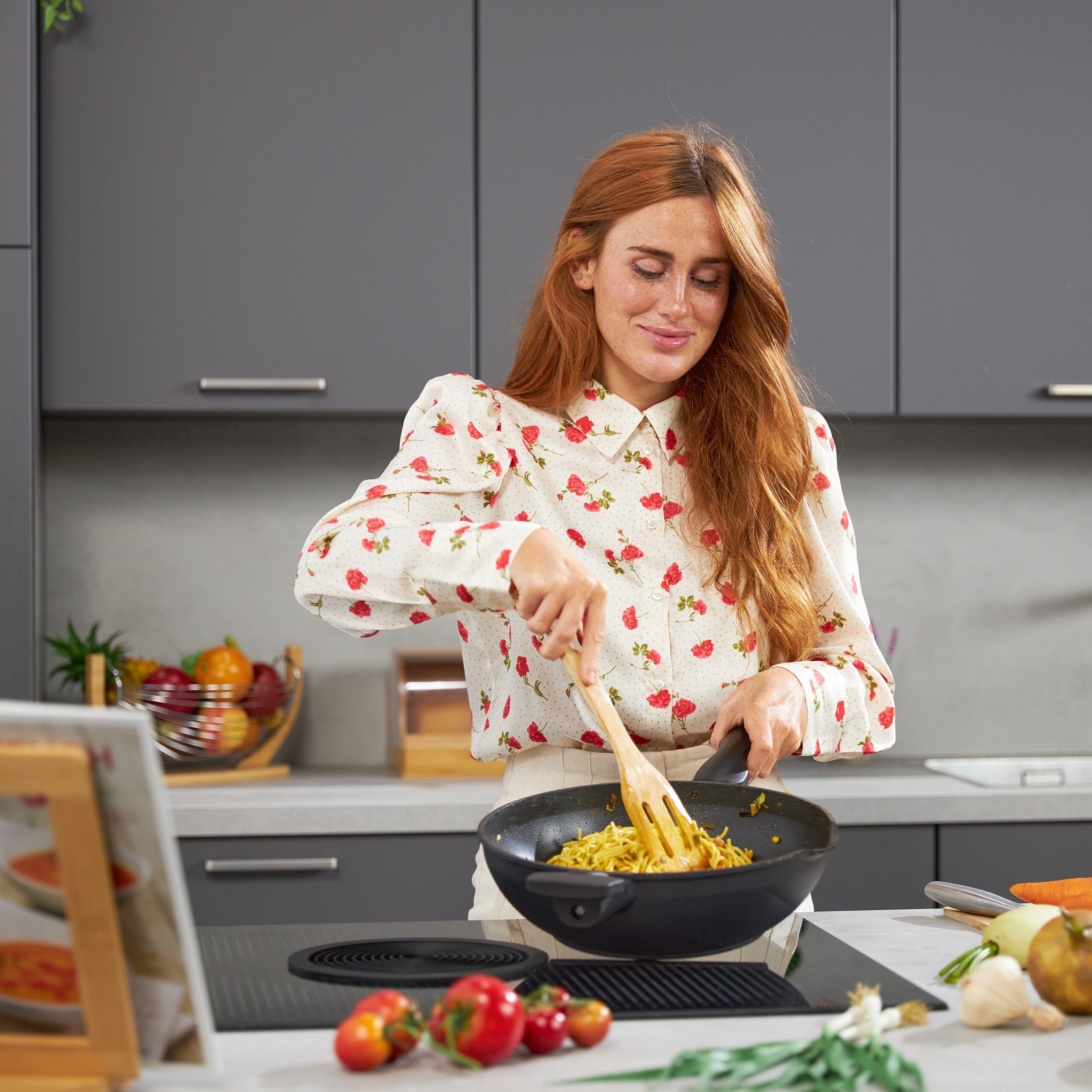 relaxdays Wok Wokpfanne mit Deckel