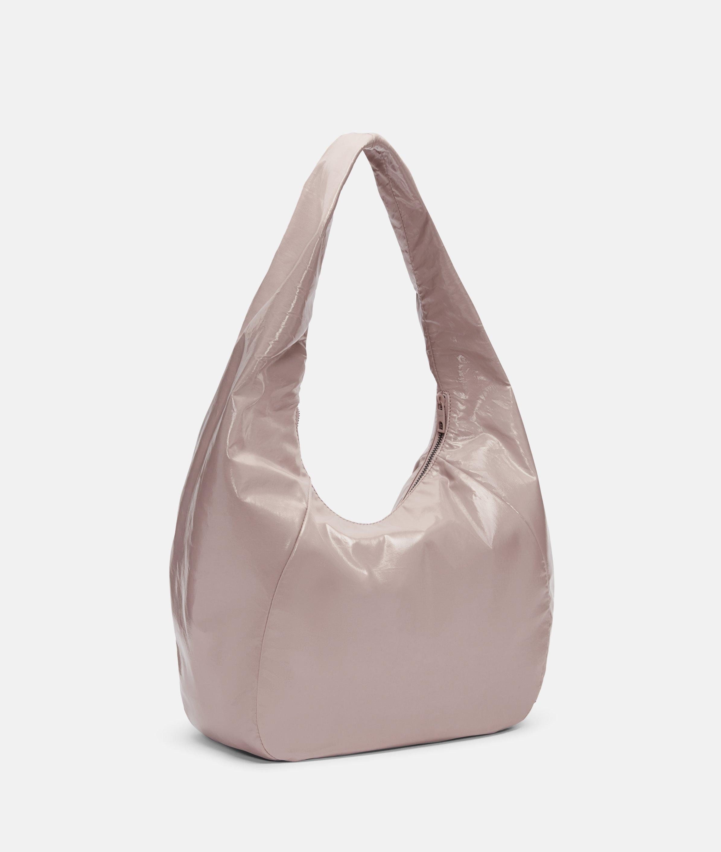Liebeskind Berlin Schultertasche Farrah Hobo M, Geräumige Hobo aus folierter Baumwolle