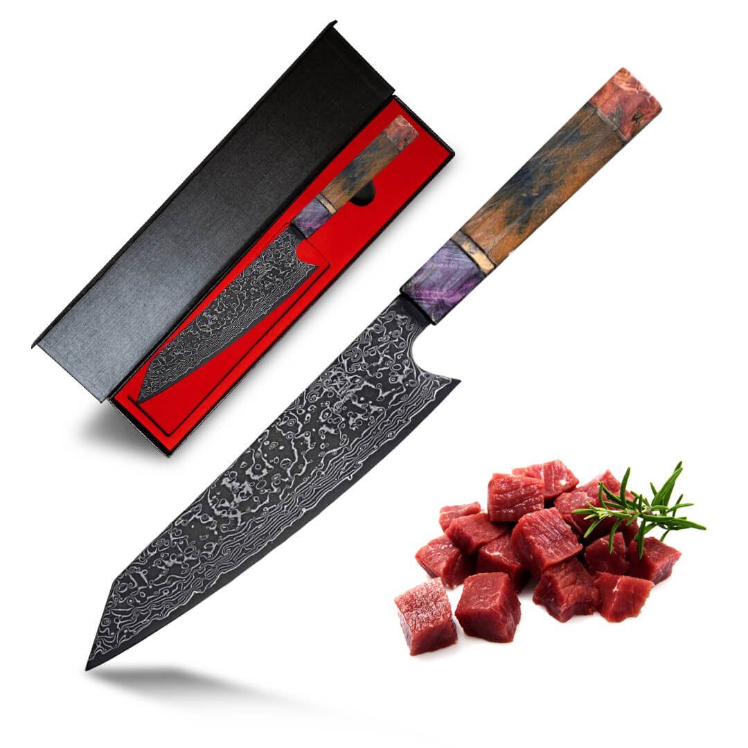 Fleischmesser Damast Gyuto Küchenmesser aus 67 Lagen Damaszener