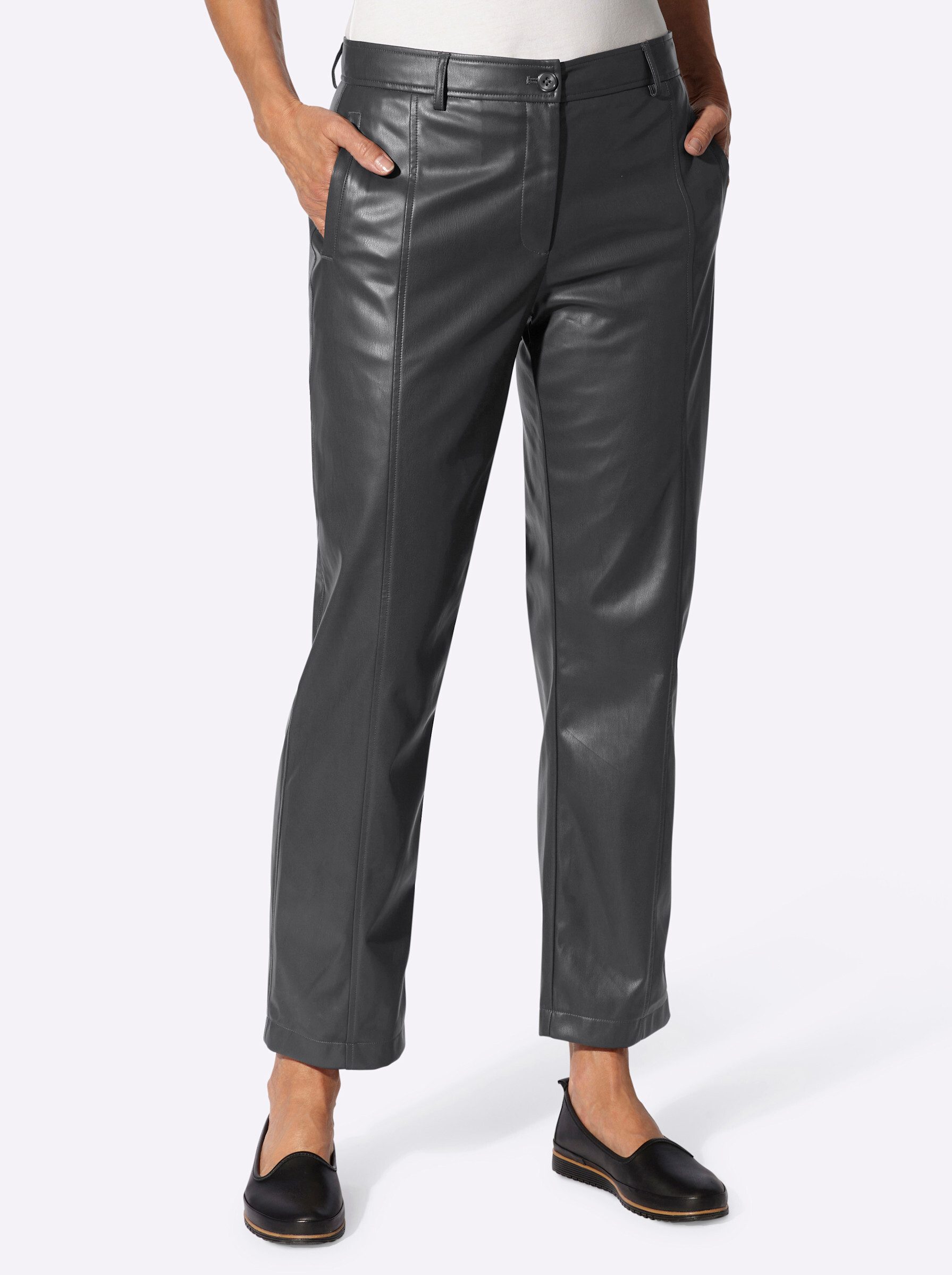 Witt Jerseyhose Lederimitat-Hose komfortabel