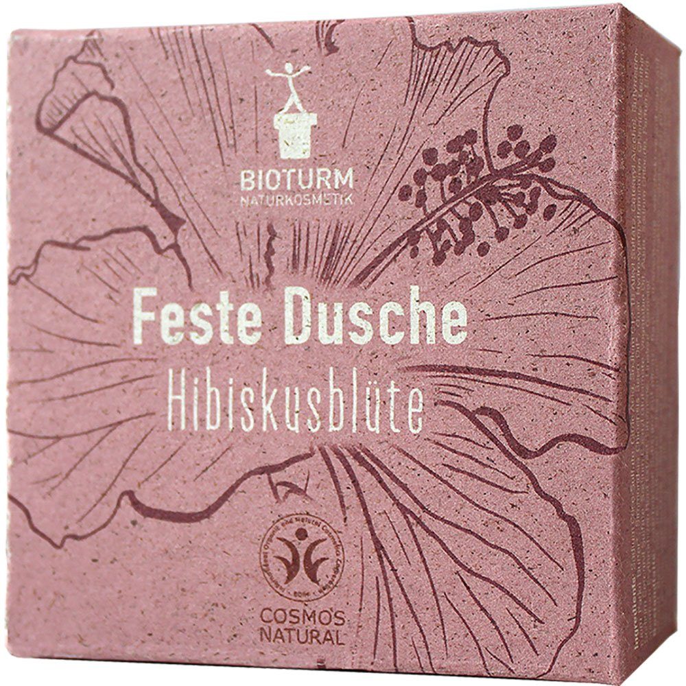 Bioturm Feste Duschseife Feste Dusche Hibiskusblüte, 100 g