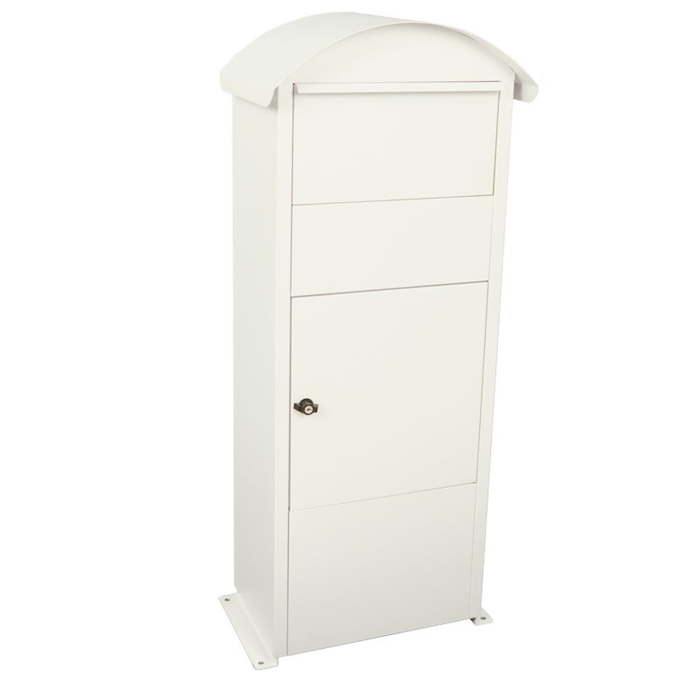 PROREGAL® Wandbriefkasten Robuster freistehender Briefkasten Victorian, Weiß