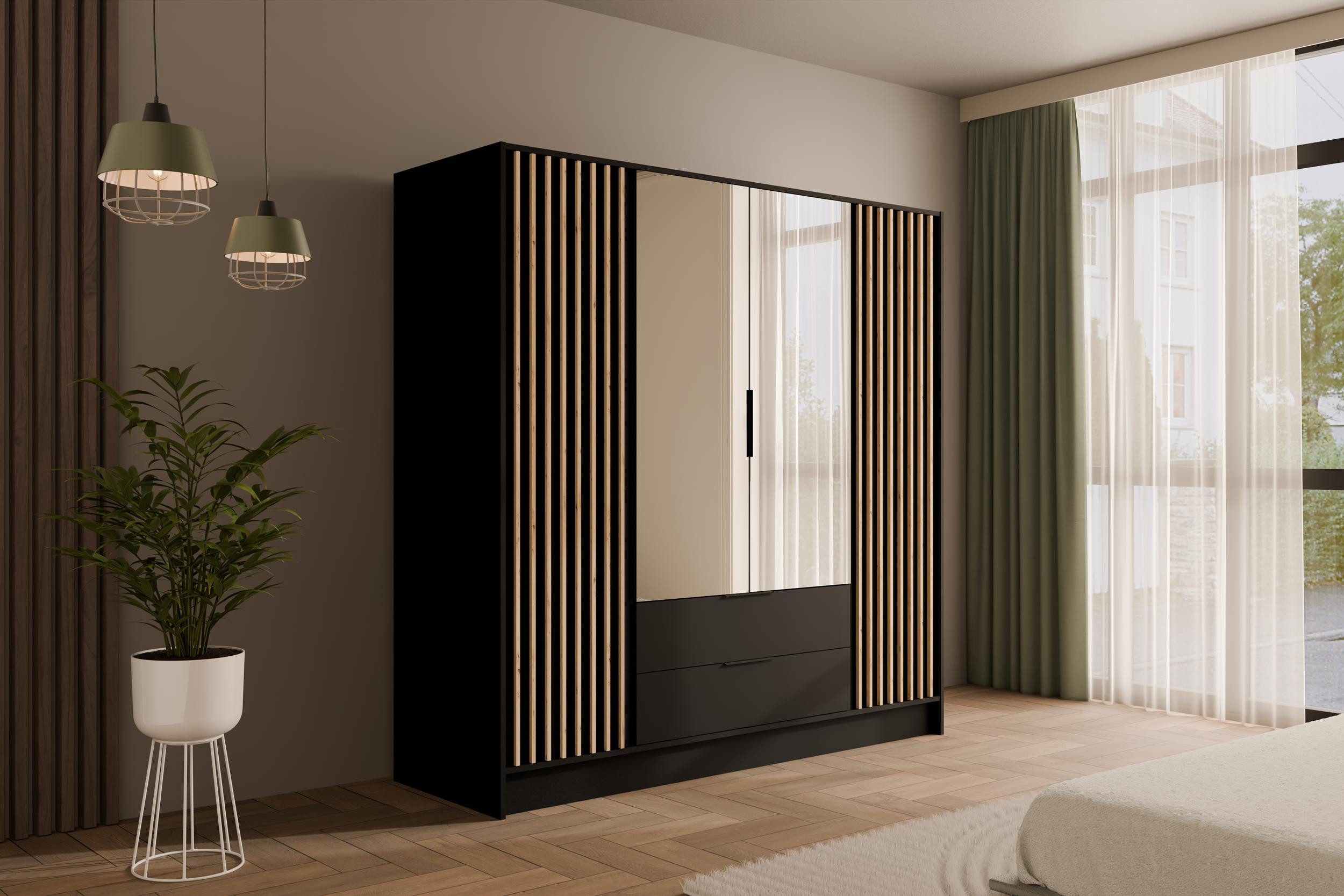 ALTDECOR Drehtürenschrank NELIA (Kleiderschrank Garderobenschrank mit günstig online kaufen