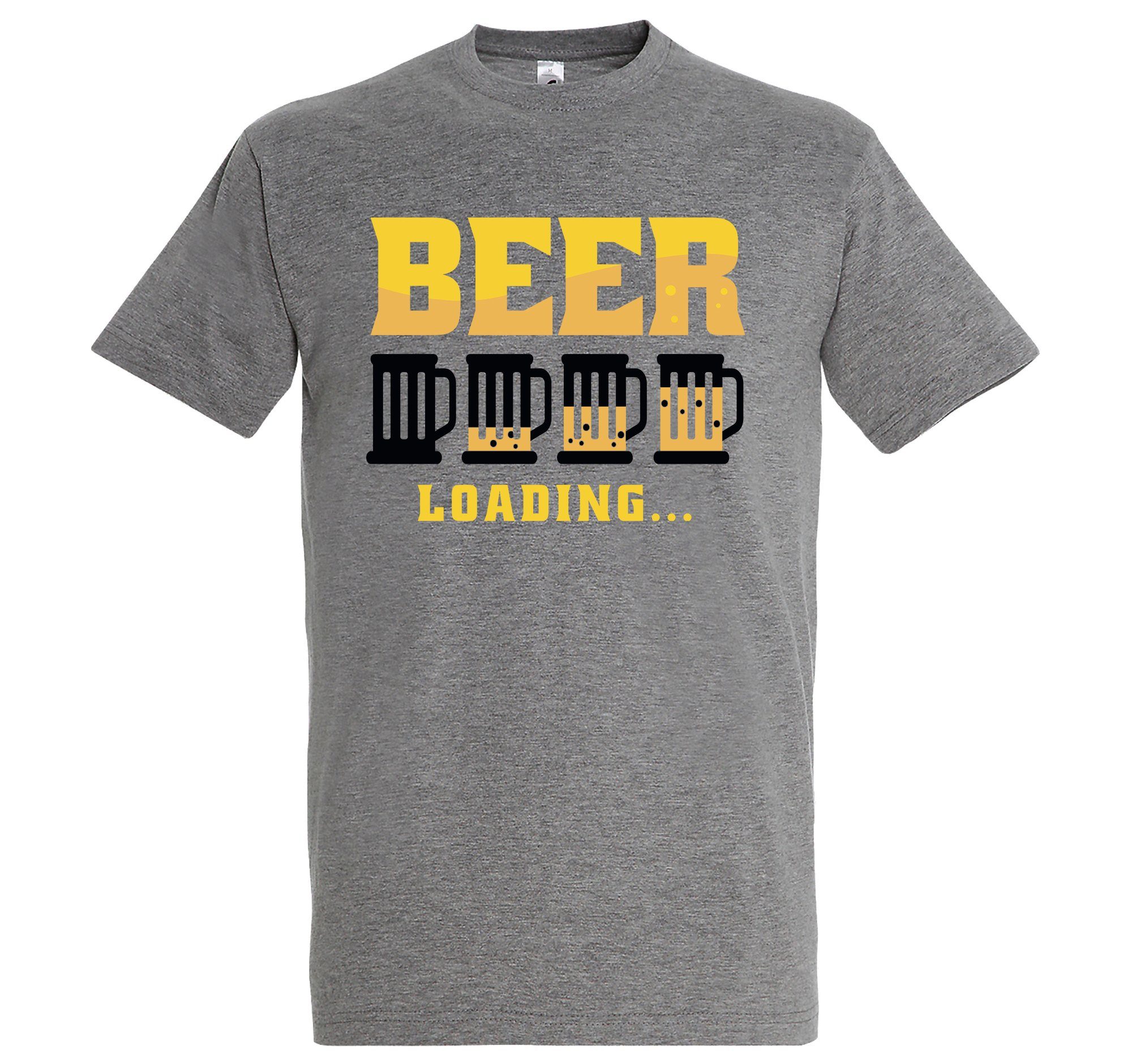 Youth Designz T-Shirt Beer Loading Herren Shirt mit trendigem Frontprint Grau