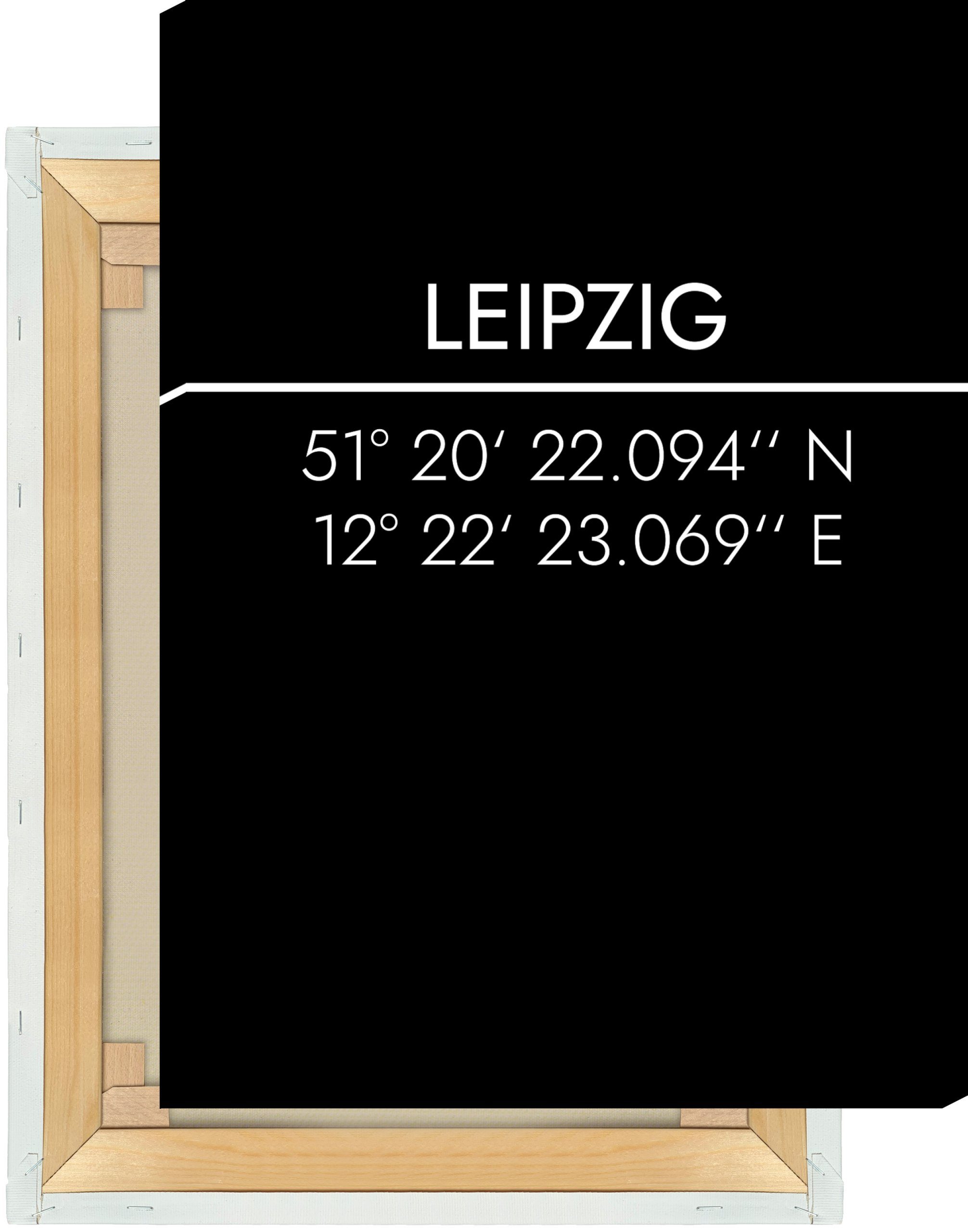 MOTIVISSO Leinwandbild Leipzig Koordinaten #2