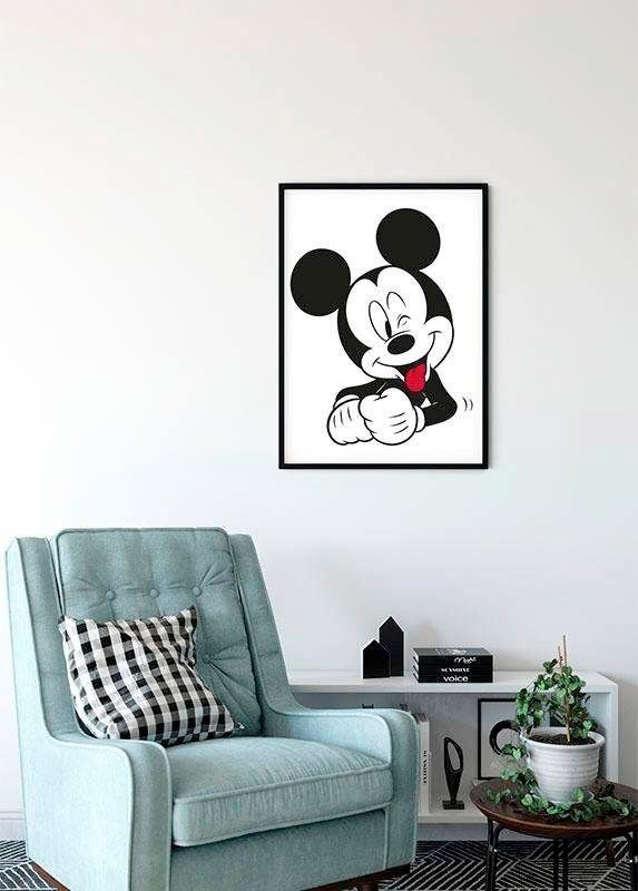 Wohnzimmer St), Poster Komar Disney Mouse Funny, Mickey (1 Kinderzimmer, Schlafzimmer,