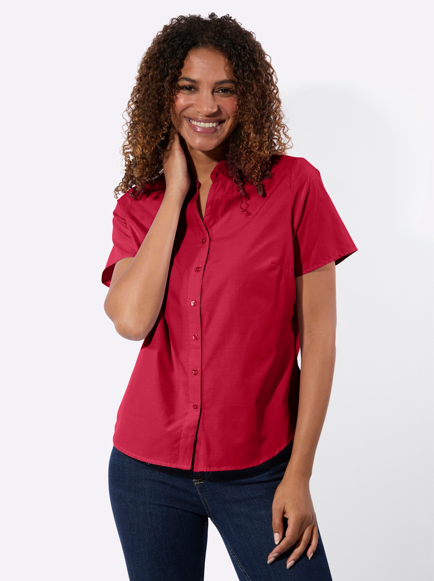 Witt Klassische Bluse Halbarm-Bluse Kurzarm