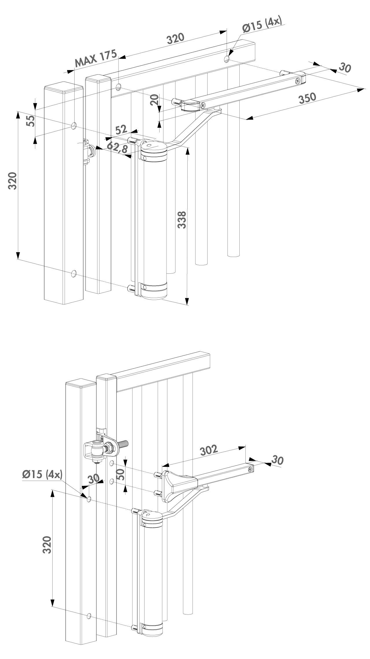 LOCINOX Torschließer Hydraulischer Torschließer LION, mit hydraulischer Schließung