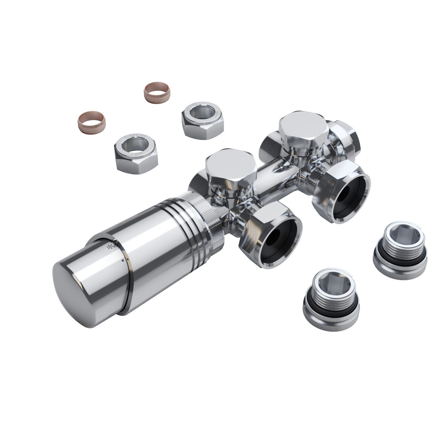 ELEGANT Heizkörperthermostat Multiblock Set für Heizkörper 50mm G 1/2", mit günstig online kaufen