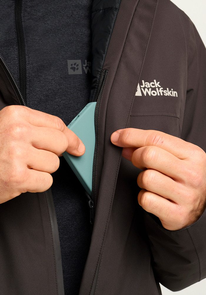 Jack Wolfskin Winterjacke WISPER INS JKT M Schlichte Isolationsjacke mit Wetterschutz. – Bild 5 von 5