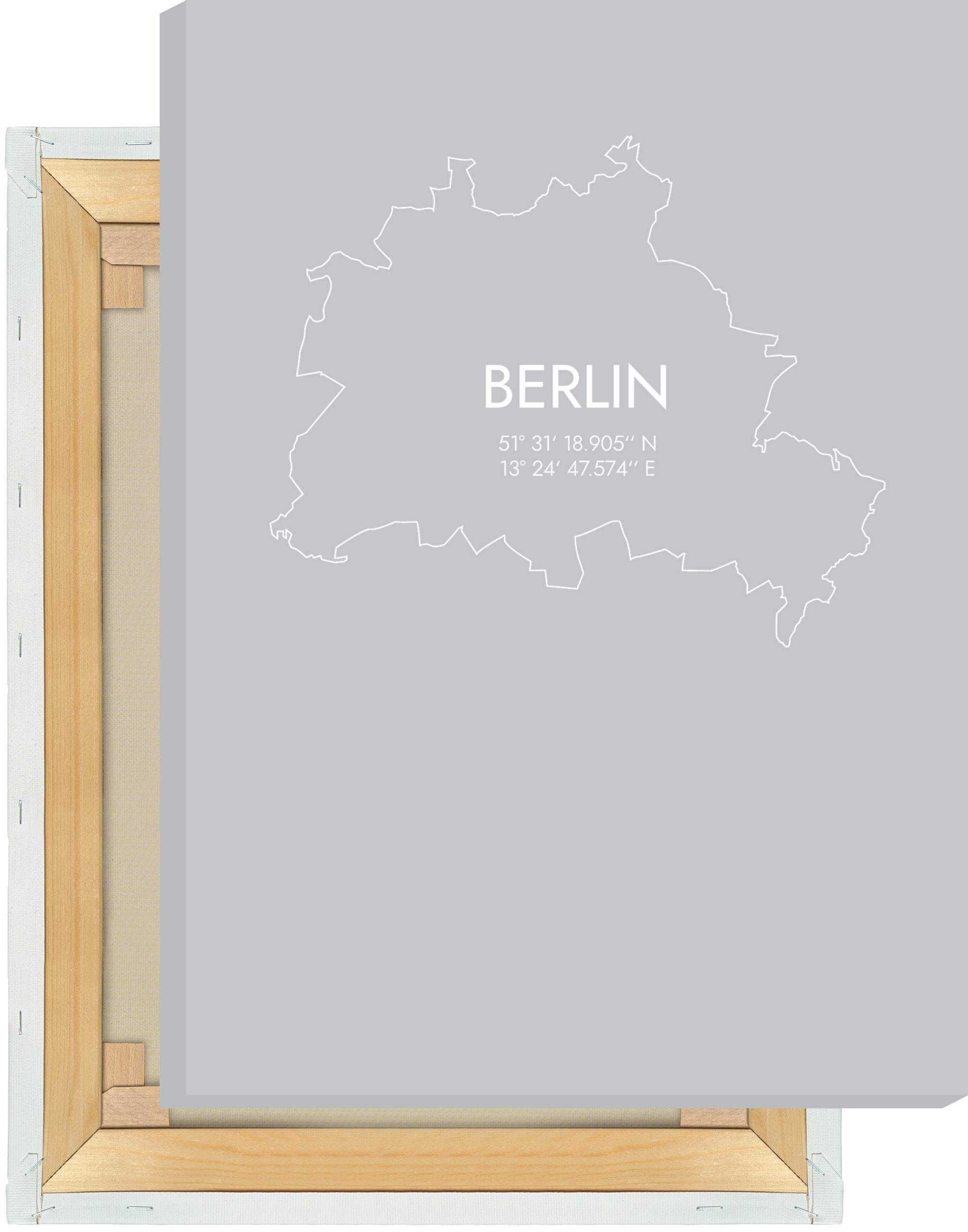 MOTIVISSO Leinwandbild Berlin Koordinaten #7