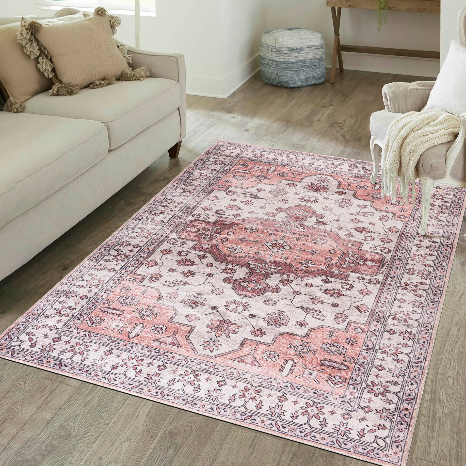 Mazovia Designteppich Boho Vintage Wohnzimmer, Schlafzimmer, Esszimmer, Bür günstig online kaufen