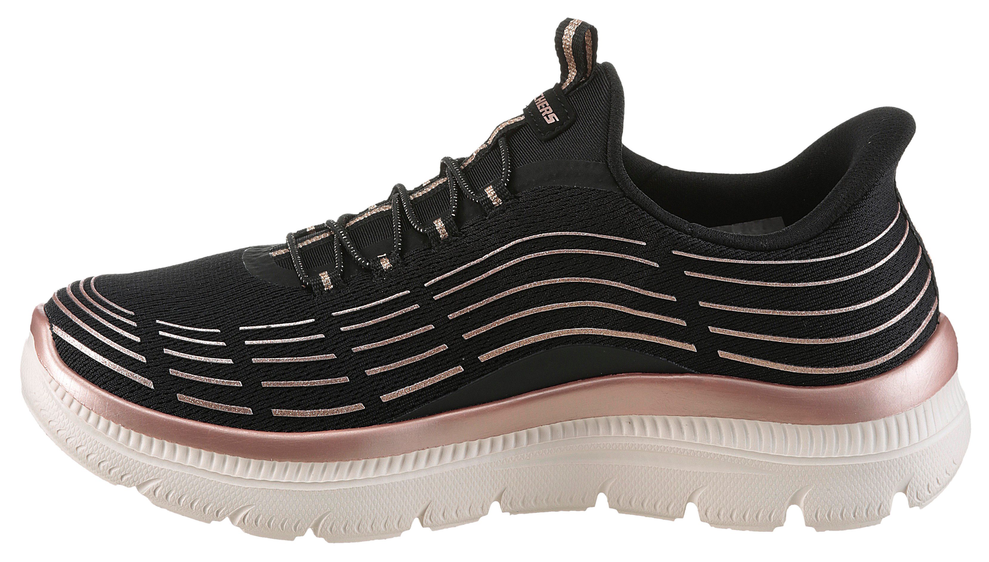 Skechers SUMMITS PLUS-SOFT LUSTER Slip-On Sneaker Freizeitschuh, Schlupfschuh in veganer Verarbeitung