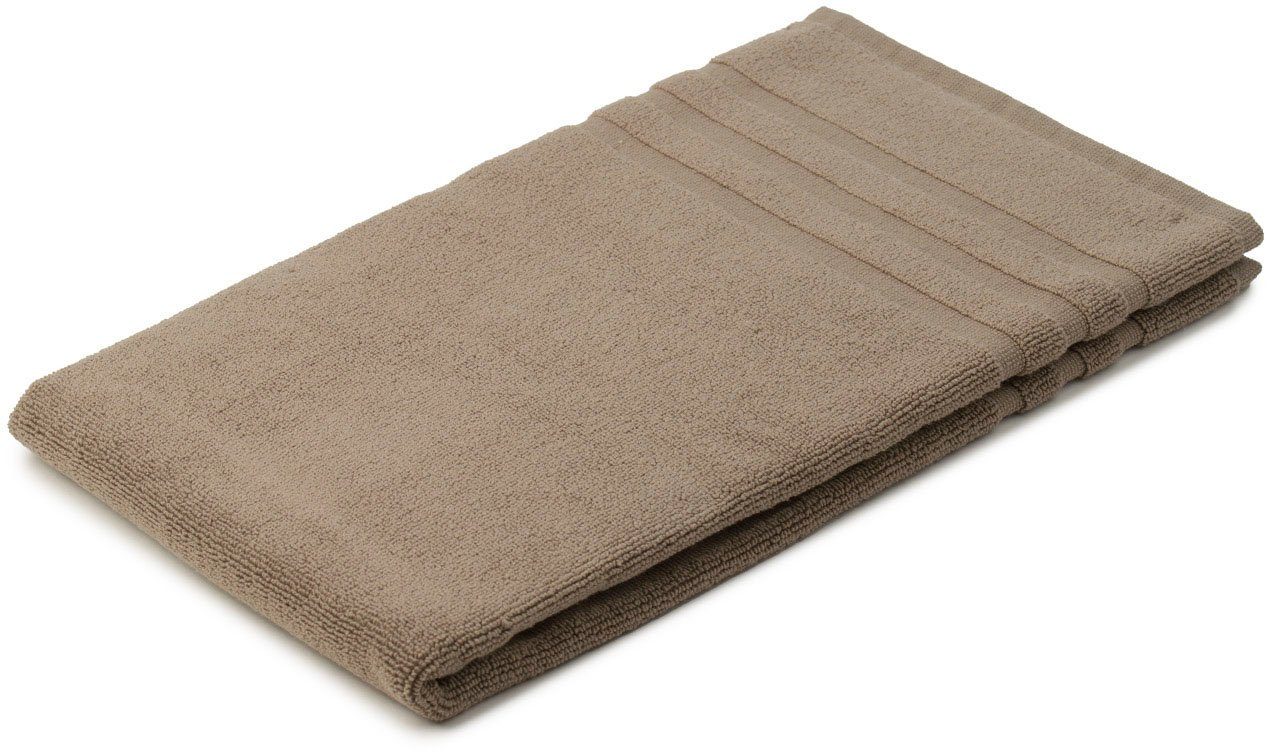 Gözze Badematte Monaco 0,8, Höhe 5 mm, beidseitig nutzbar, fußbodenheizungsgeeignet, Baumwolle, rechteckig, Badteppich, Frottier-Qualität, Uni Farben, mit Bordüre