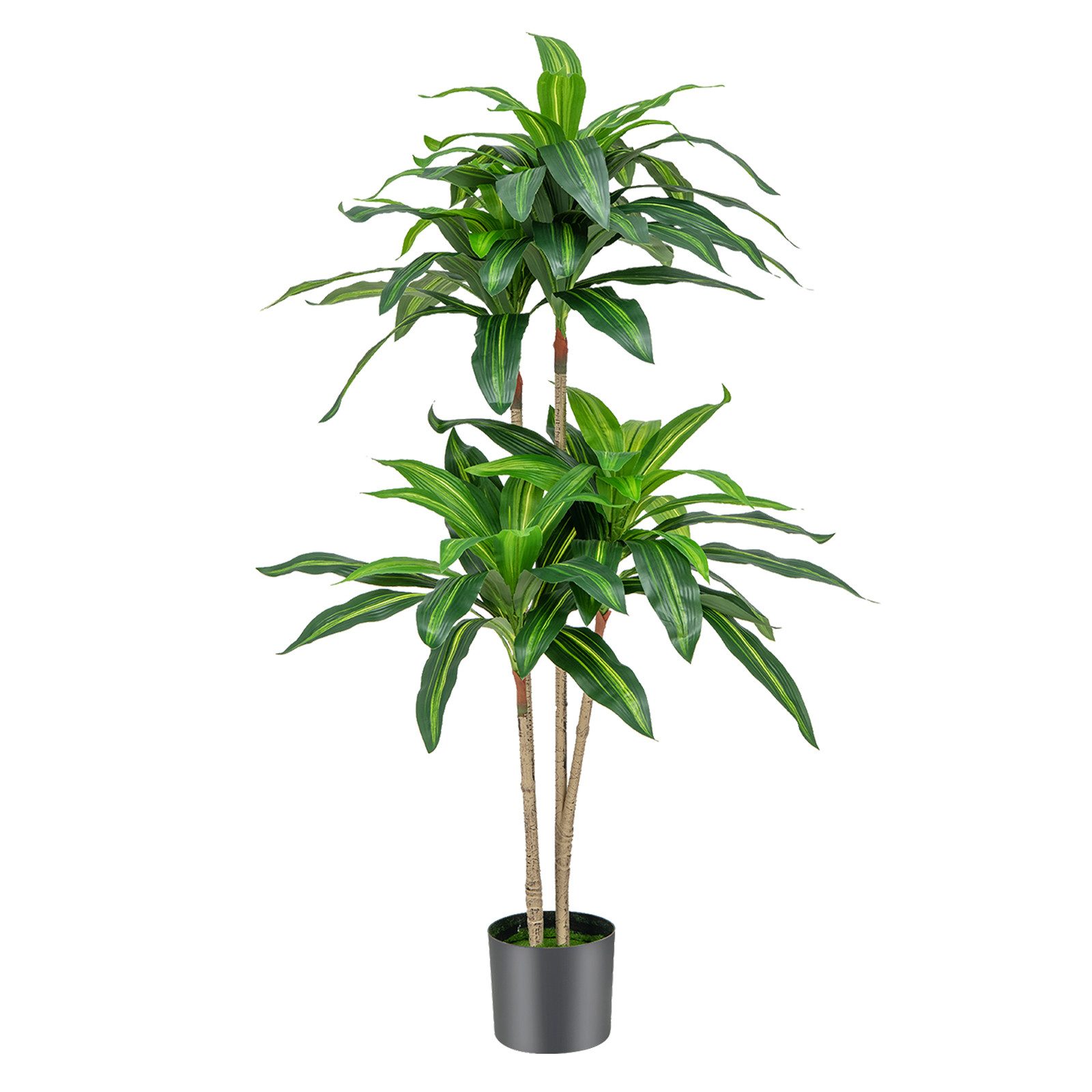 Kunstpflanze, COSTWAY, Höhe 140 cm, Künstliche Dracena mit Topf, 92 Blätter günstig online kaufen