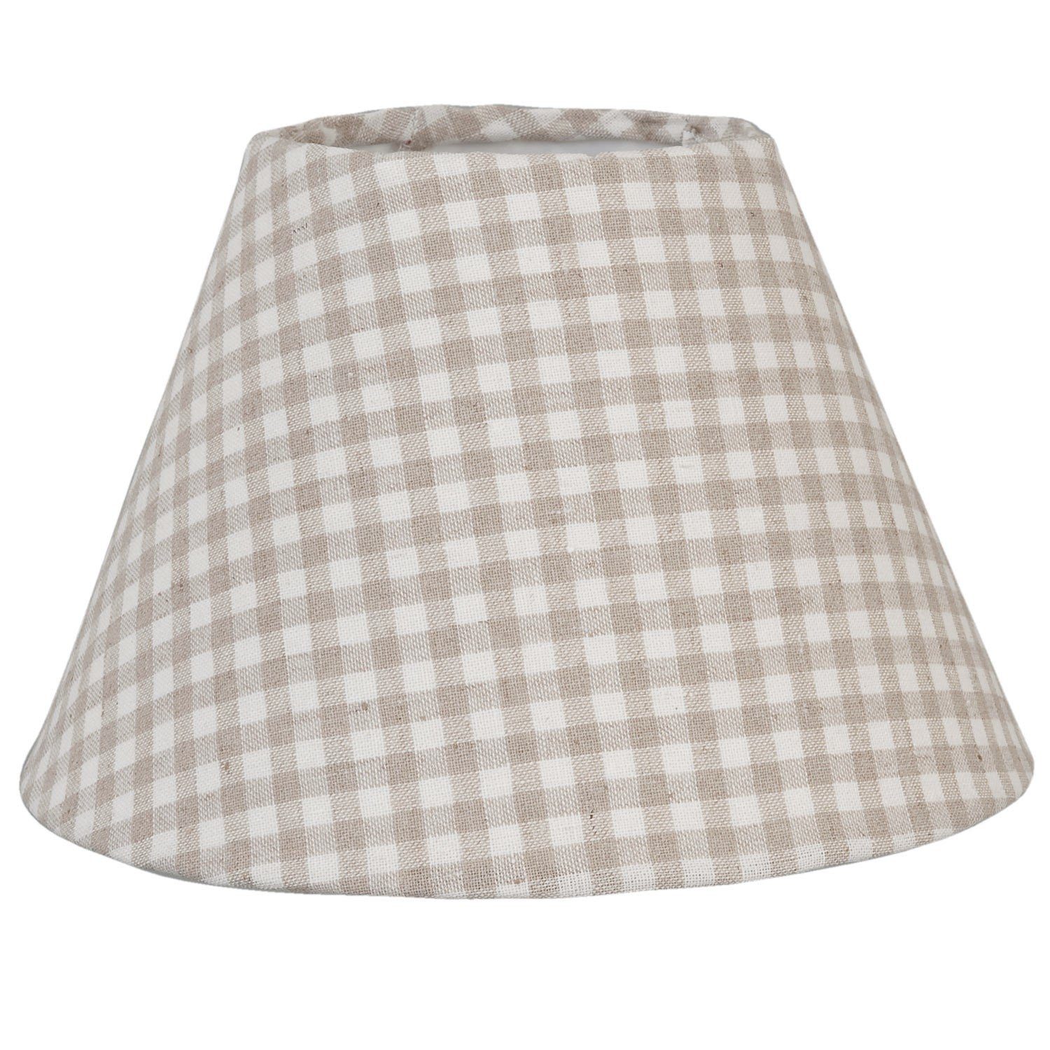 Clayre & Eef Лампыschirm Лампыschirm Tisch Kariert Klassisch Landhaus 23x15 cm, Kariert
