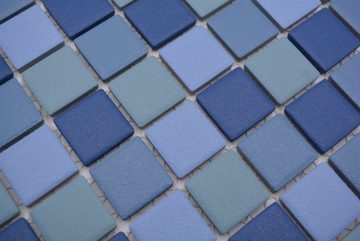 Mosani Bodenfliese Keramik Mosaik blau türkis Pool RUTSCHEMMEND BODEN Fliese Küche