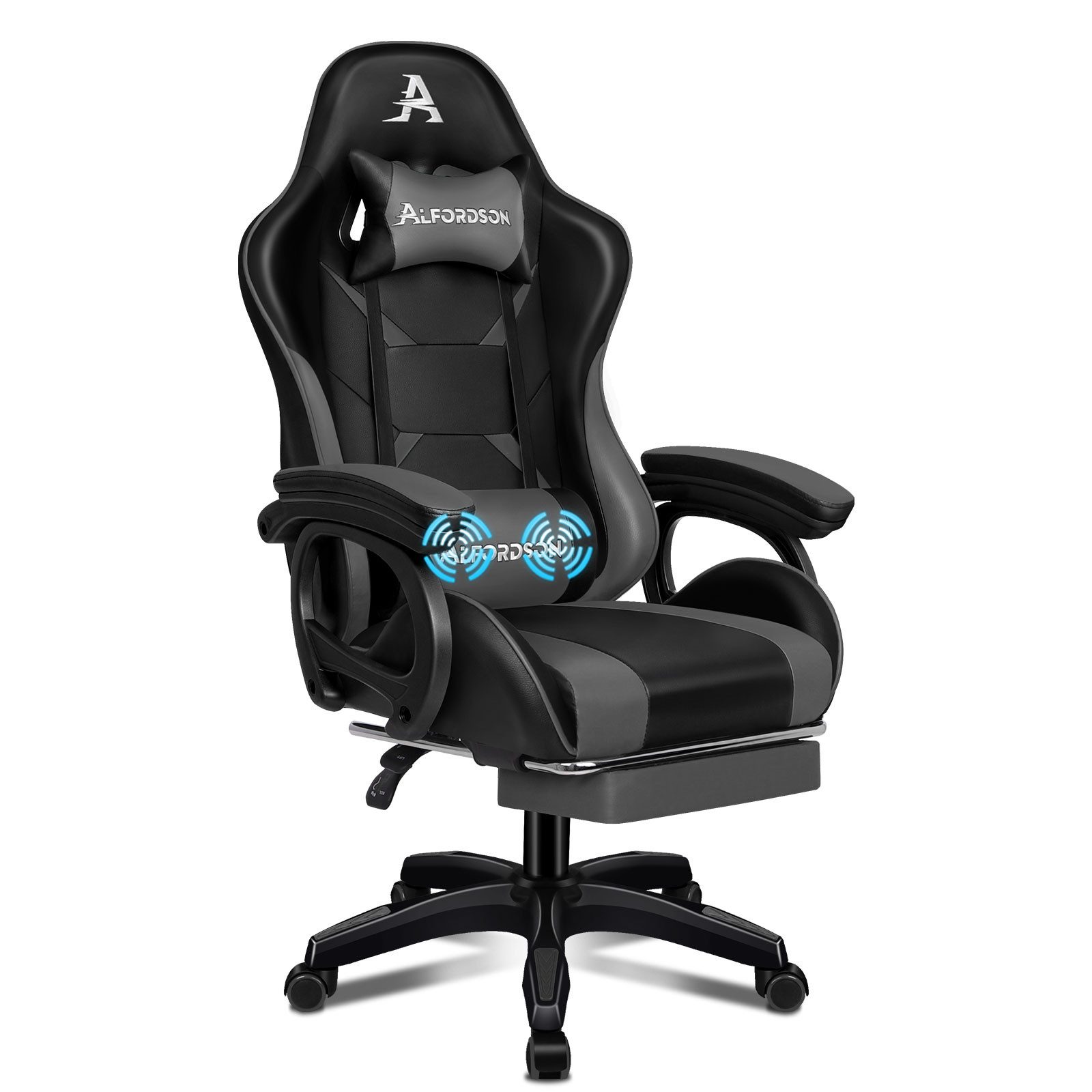 ALFORDSON Gaming-Stuhl mit Massage-Lendenkissen, X-Large, 5 günstig online kaufen