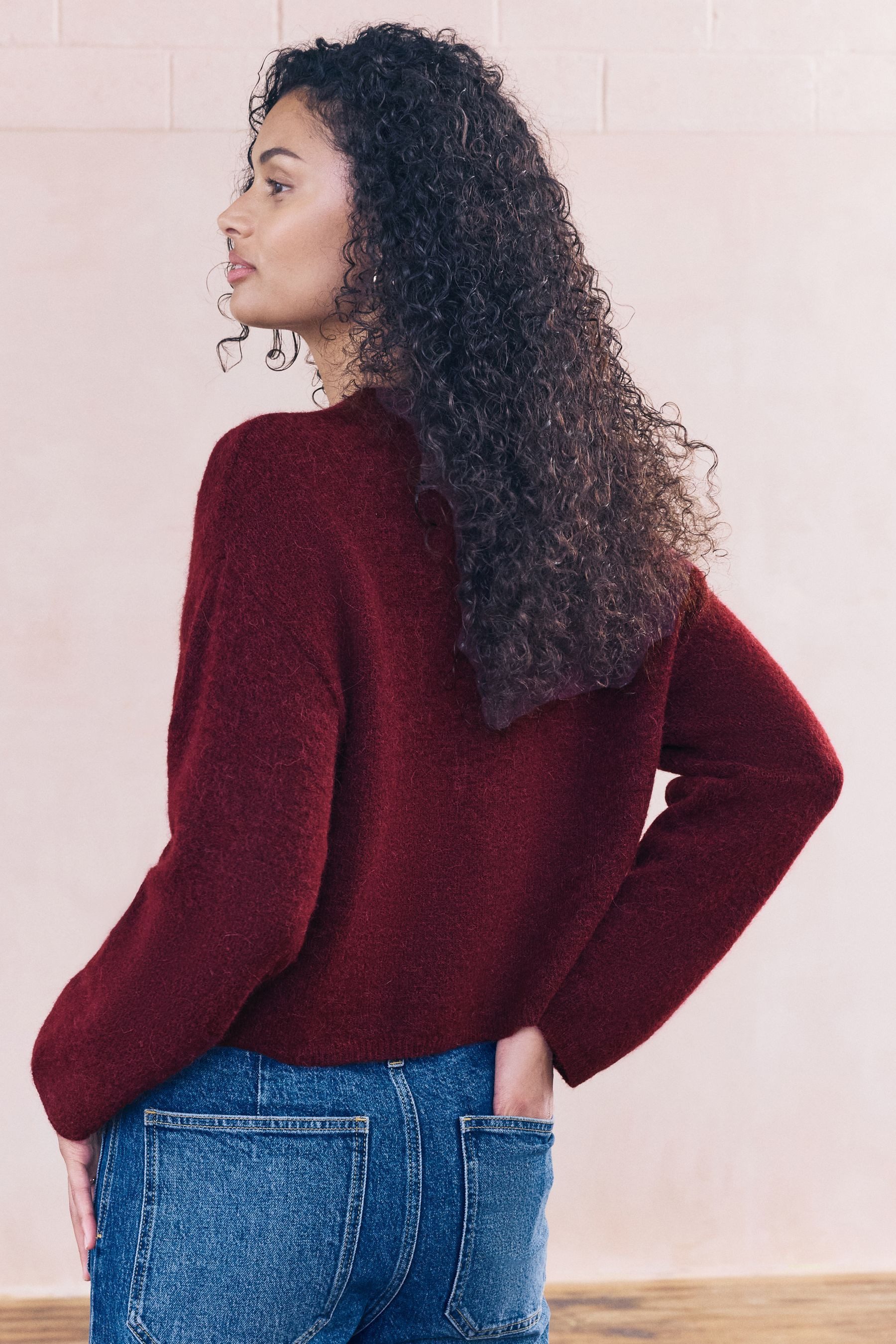 Next Strickjacke Weiche Strickjacke mit Alpakaanteil günstig online kaufen