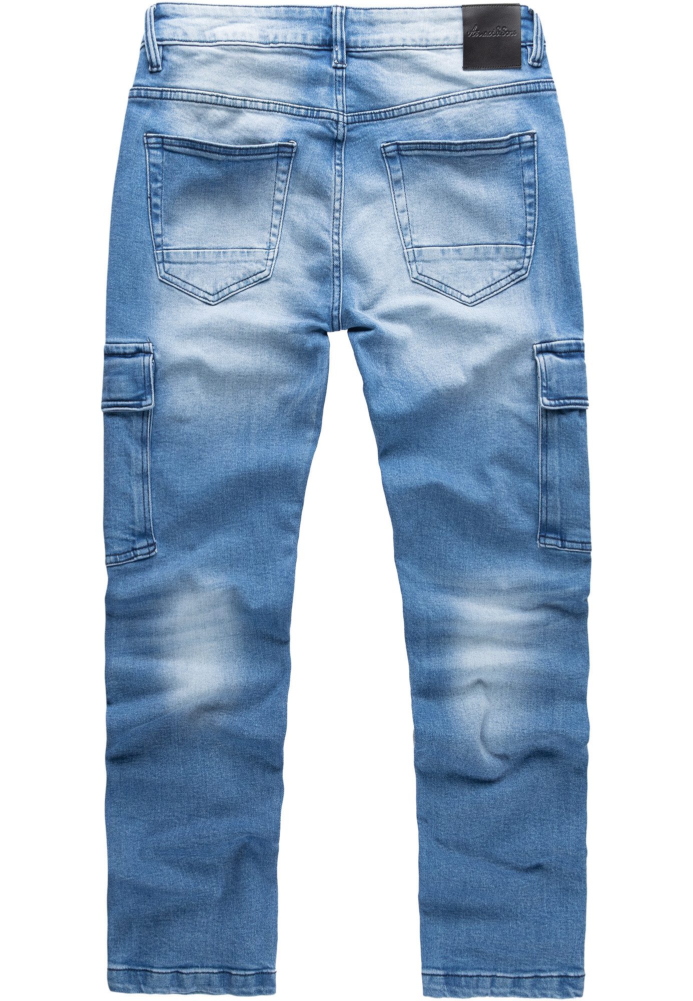 Amaci&Sons Straight-Jeans MIAMI Regular Slim Cargo Jeans – Bild 4 von 4