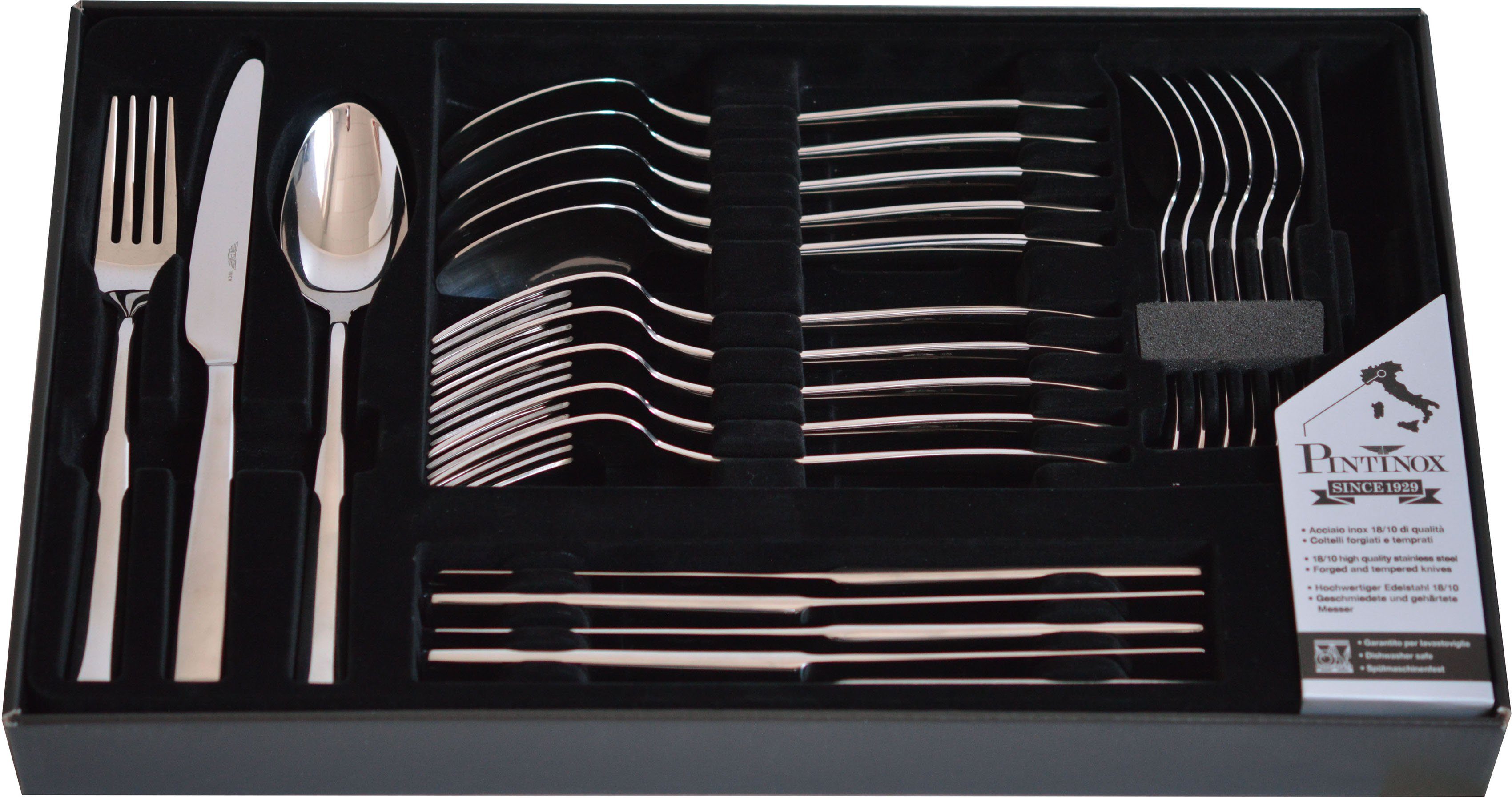 PINTINOX Besteck-Set Iris (24-tlg), 6 Personen, Edelstahl 18/10, spülmaschinengeeignet