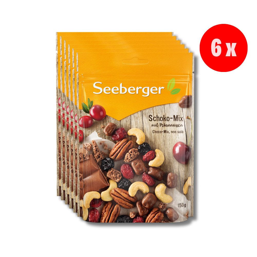 Seeberger Snacks Nüsse Seeberger Schoko-Mix Multipack - 6 x 150 g