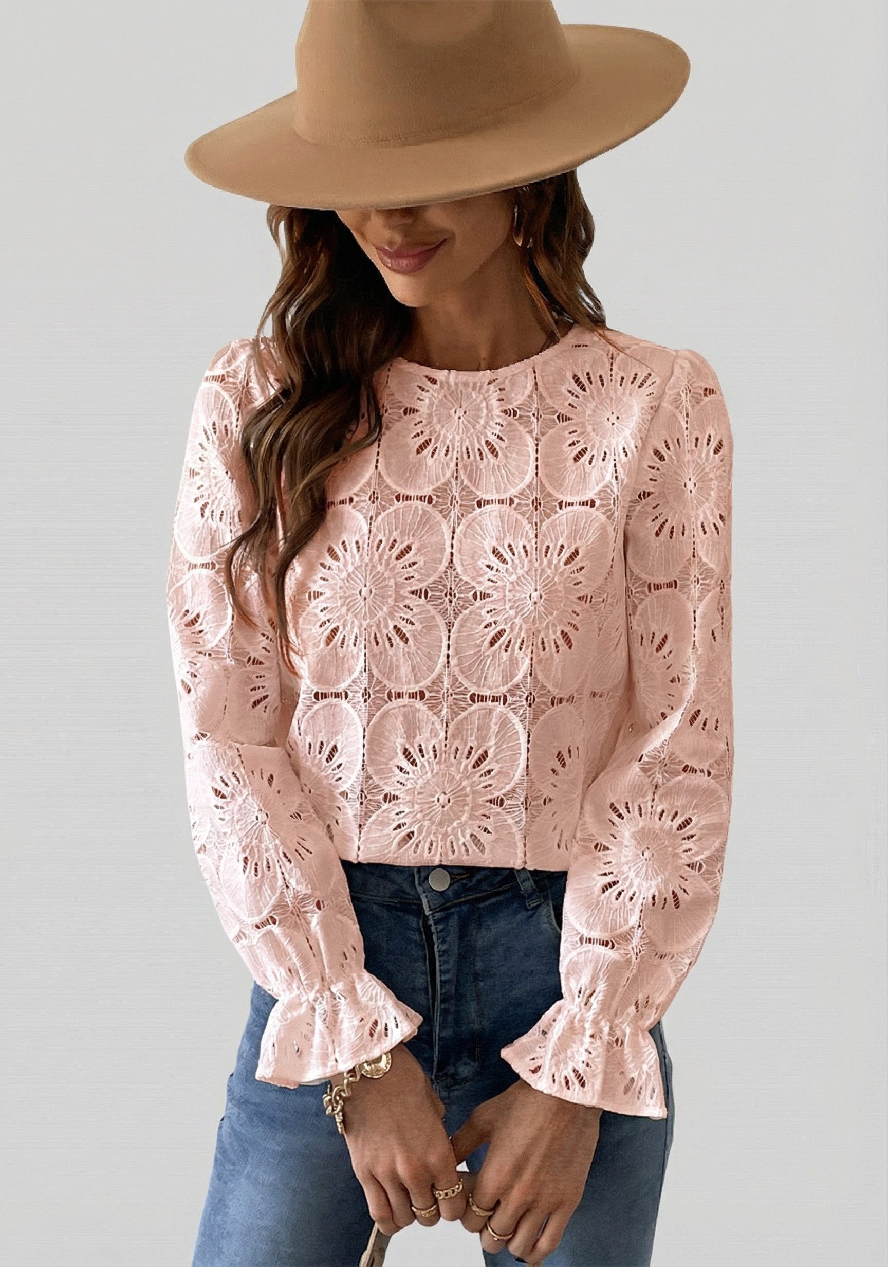 Cupshe Blusentop Romantisches Strick Top aus Spitze günstig online kaufen