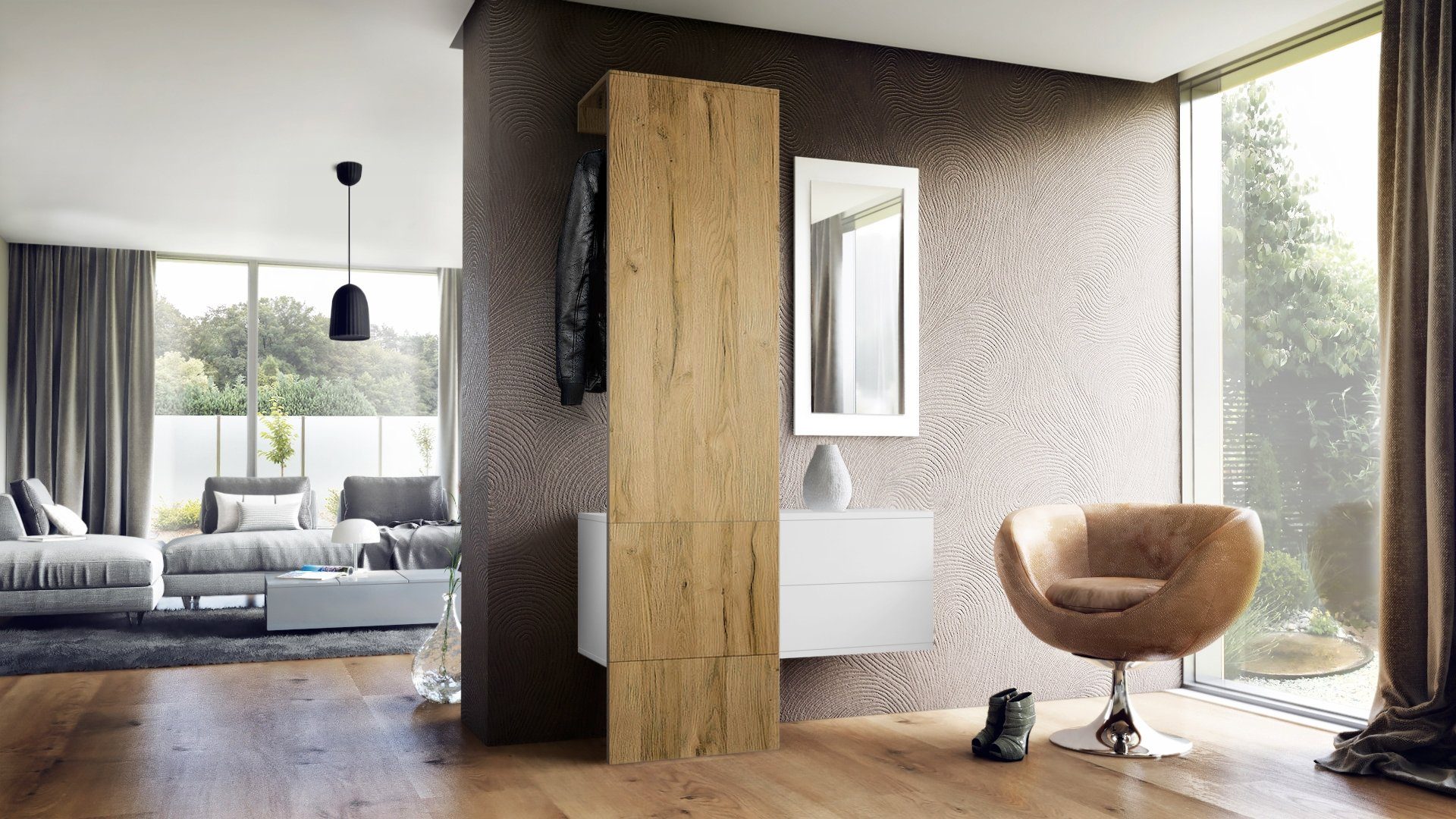 Vladon Garderoben-Set Carlton Set 2, (Wandgarderobe günstig online kaufen