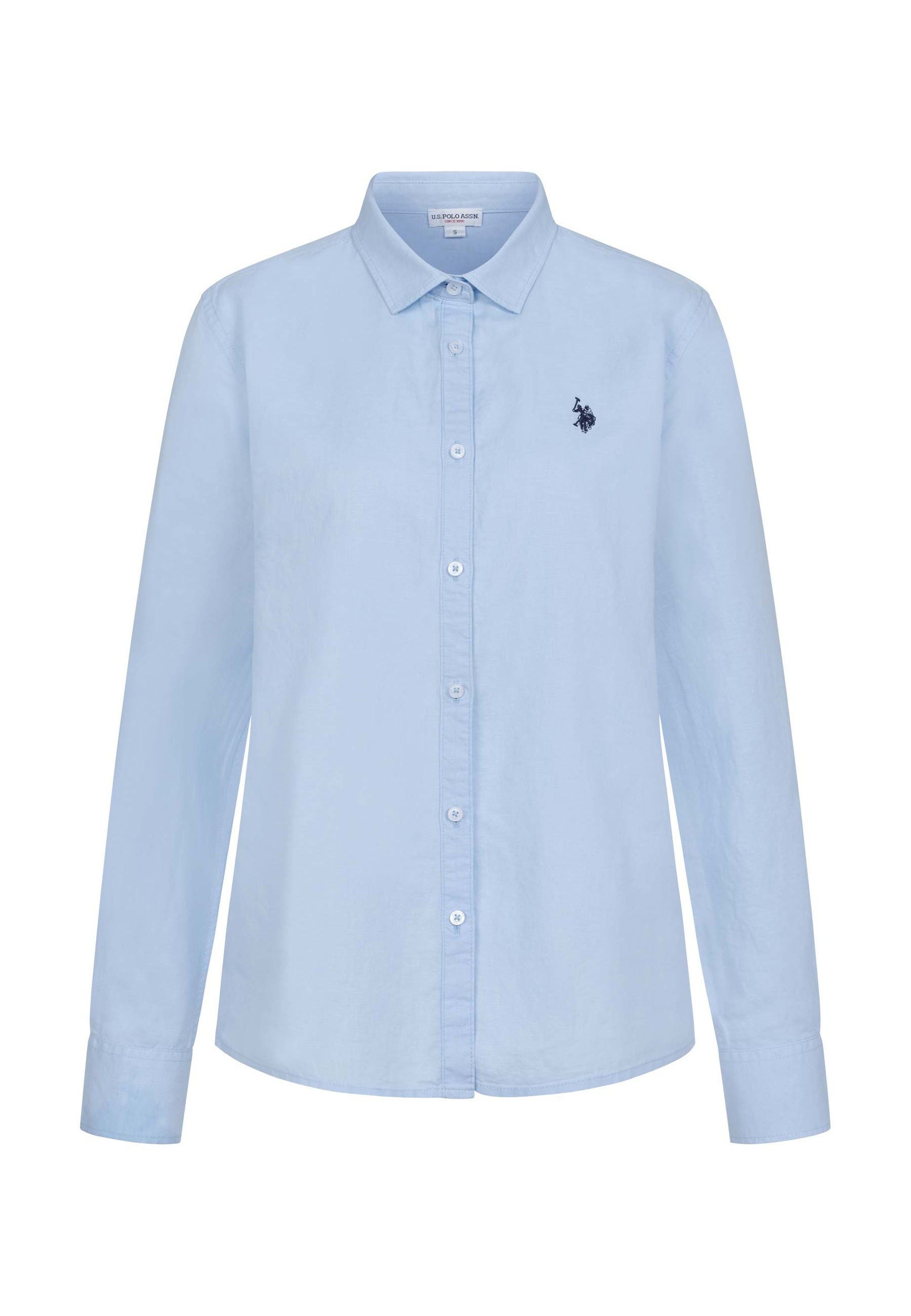 Blusenshirt USBellaa Damen - Leinenbluse luftig mit Knopfleiste