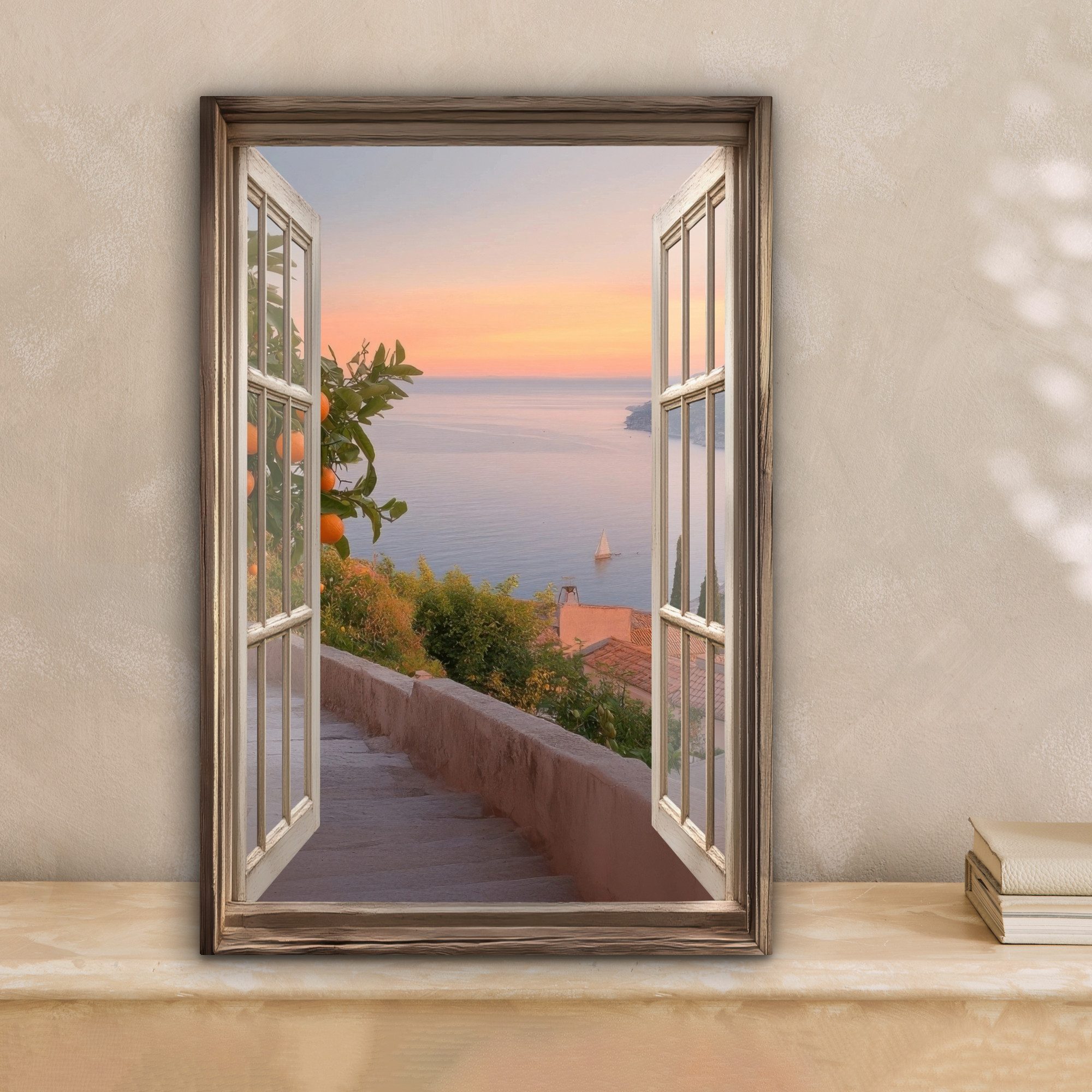 OneMillionCanvasses® Leinwandbild Durchblick - Ausblicke - See - Landschaft günstig online kaufen