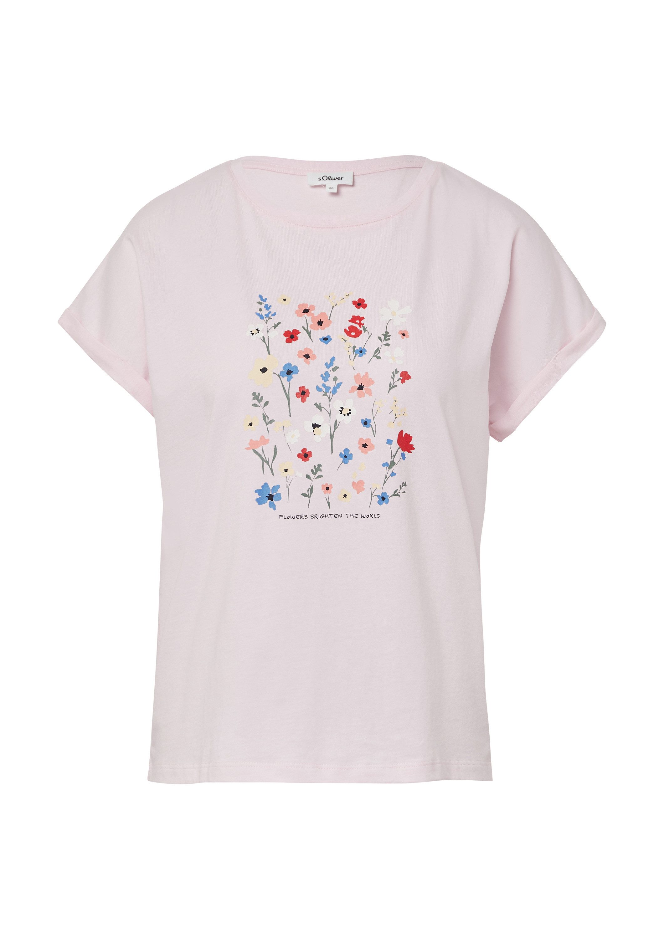 s.Oliver Kurzarmshirt T-Shirt T-Shirt mit Frontprint günstig online kaufen
