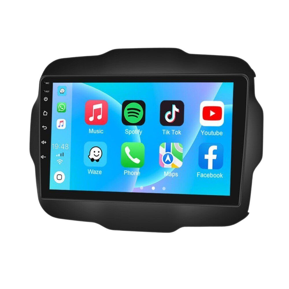 GABITECH 9 Zoll Autoradio Android 13 für Jeep Renegade 2016-2018 FM BT Autoradio (Drahtloses Carplay & Android Auto,3D Navi,2GB RAM; 32GB ROM,WiFi,DAB)