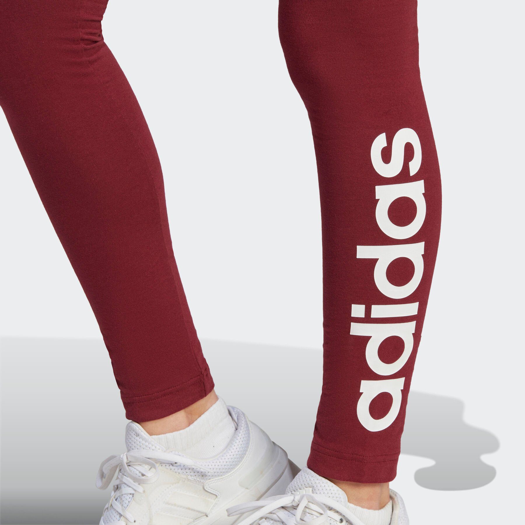 (1-tlg) adidas Performance White Red adidas / LIN Sportswear W Shadow LEG Leggings