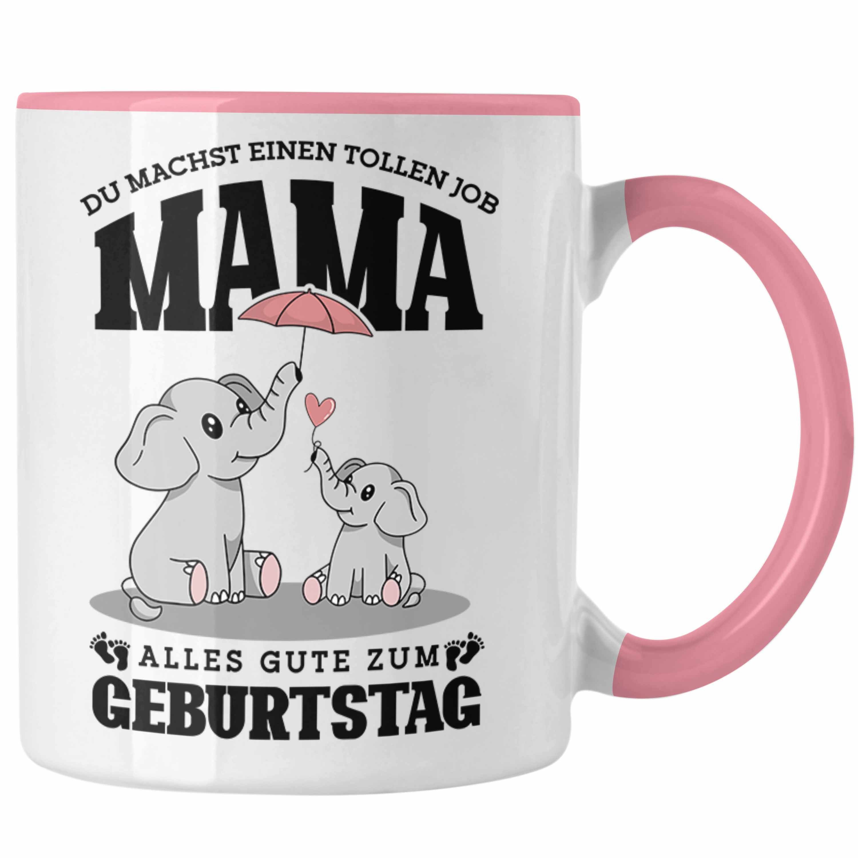 Trendation Tasse Tasse Mama Mutter Geburtstag Geschenk für Mama von Tochter Sohn Rosa