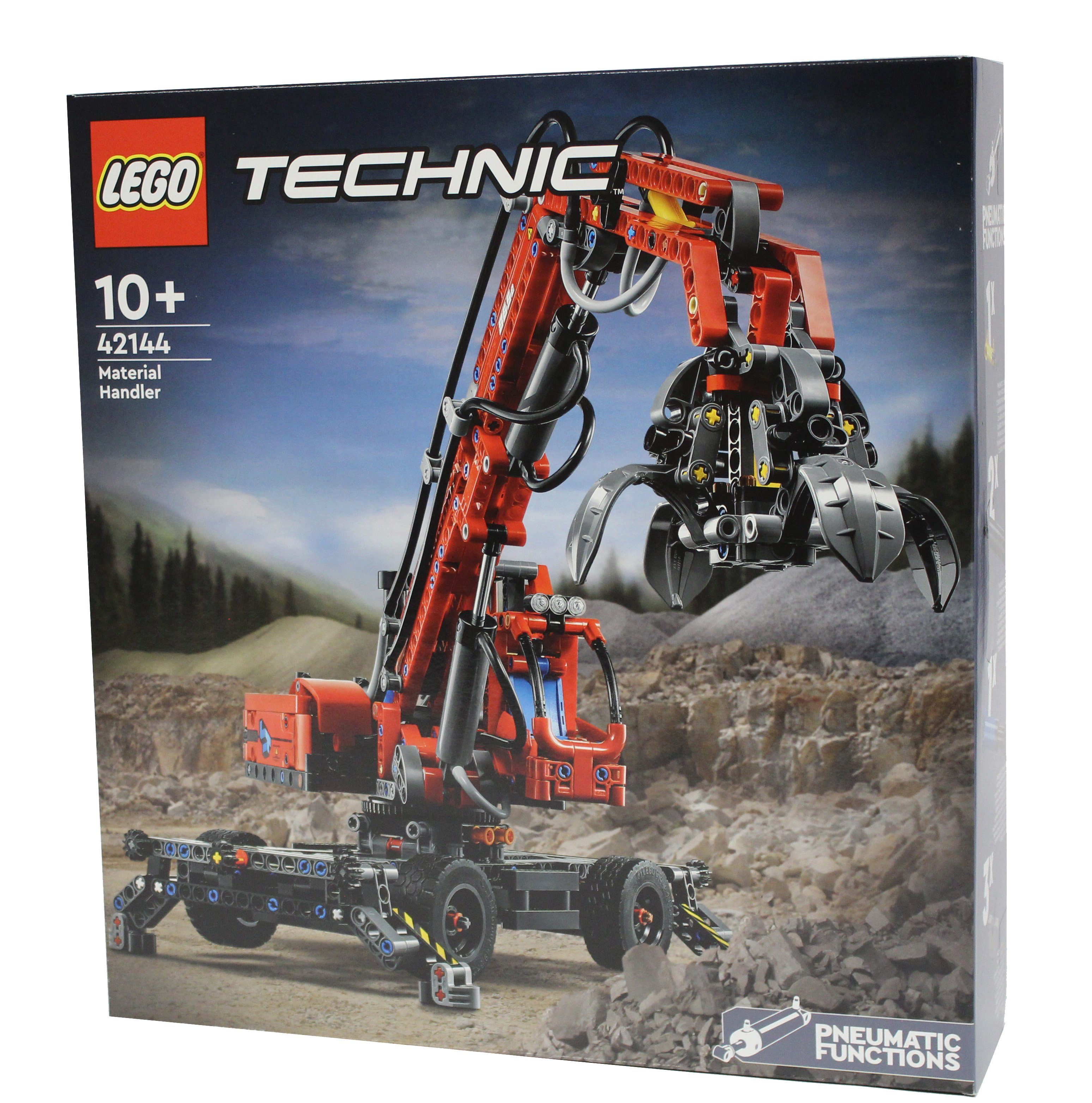 LEGO® Spielbausteine Technic Umschlagbagger Modell (42144) mit pneumatische Funktionen, pneumatische Funktionen