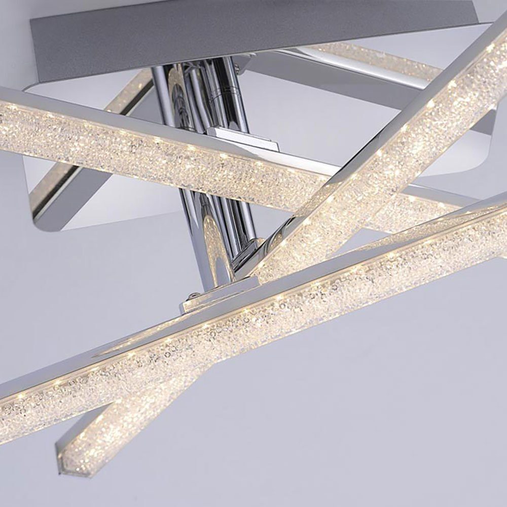 etc-shop LED Deckenleuchte, beweglich verbaut, Warmweiß, fest Kristall Deckenleuchte Designleuchte Deckenlampe Spots LED-Leuchtmittel