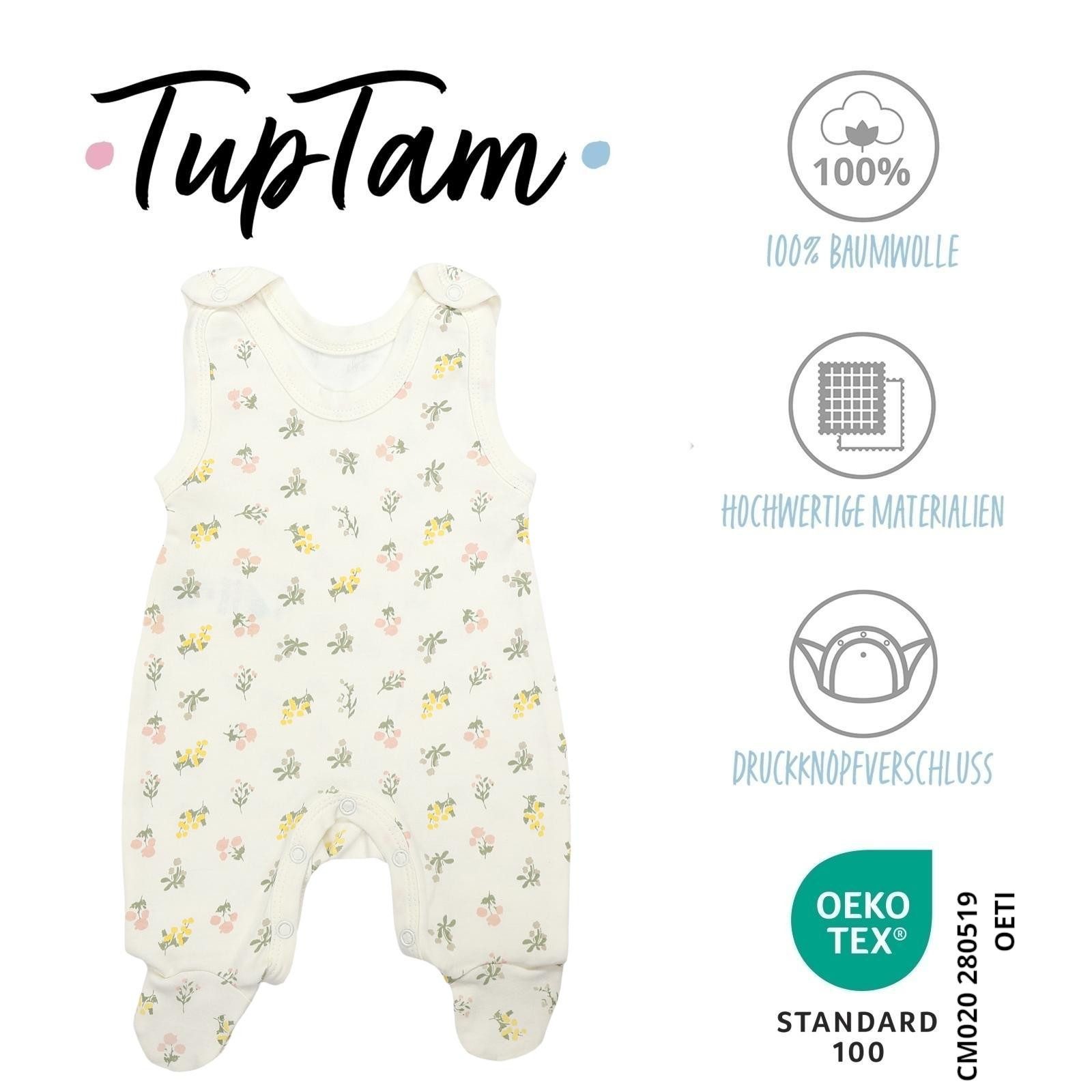 TupTam Strampler TupTam Baby Mädchen Strampler mit Fuß 3er Pack