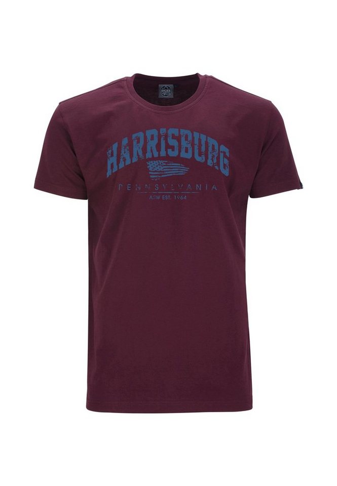 AHORN SPORTSWEAR T-Shirt HARRISBURG_ATLANTIC BLUE mit modischem Frontprint