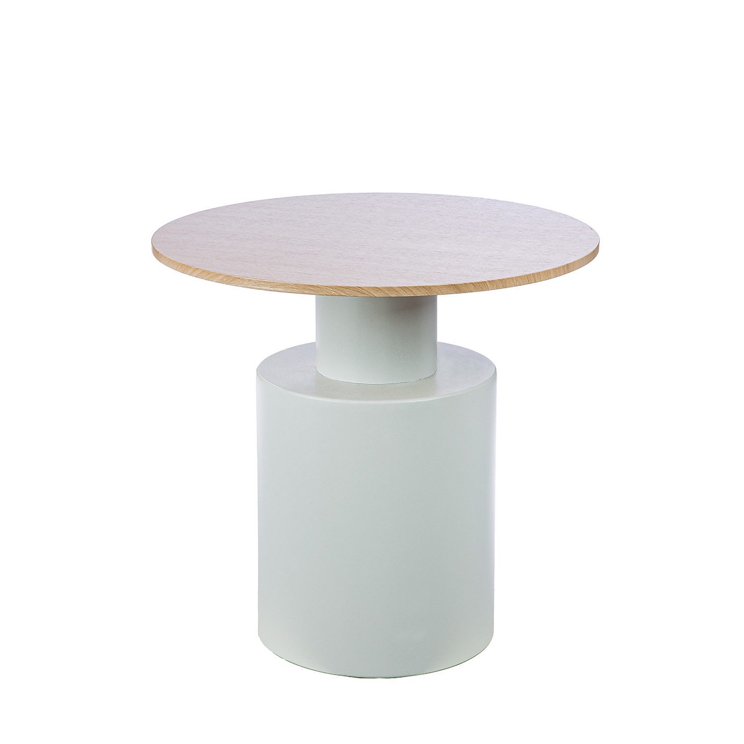 GILDE Beistelltisch LIVING Beistelltisch - natur/weiß aus Metall - Höhe 52,5cm x Ø 52,5cm (1x Beistelltisch, Tische - Dekoration - Nachttisch - Wohnzimmer), Tisch - Ablagetisch - Couchtisch - Sofatisch